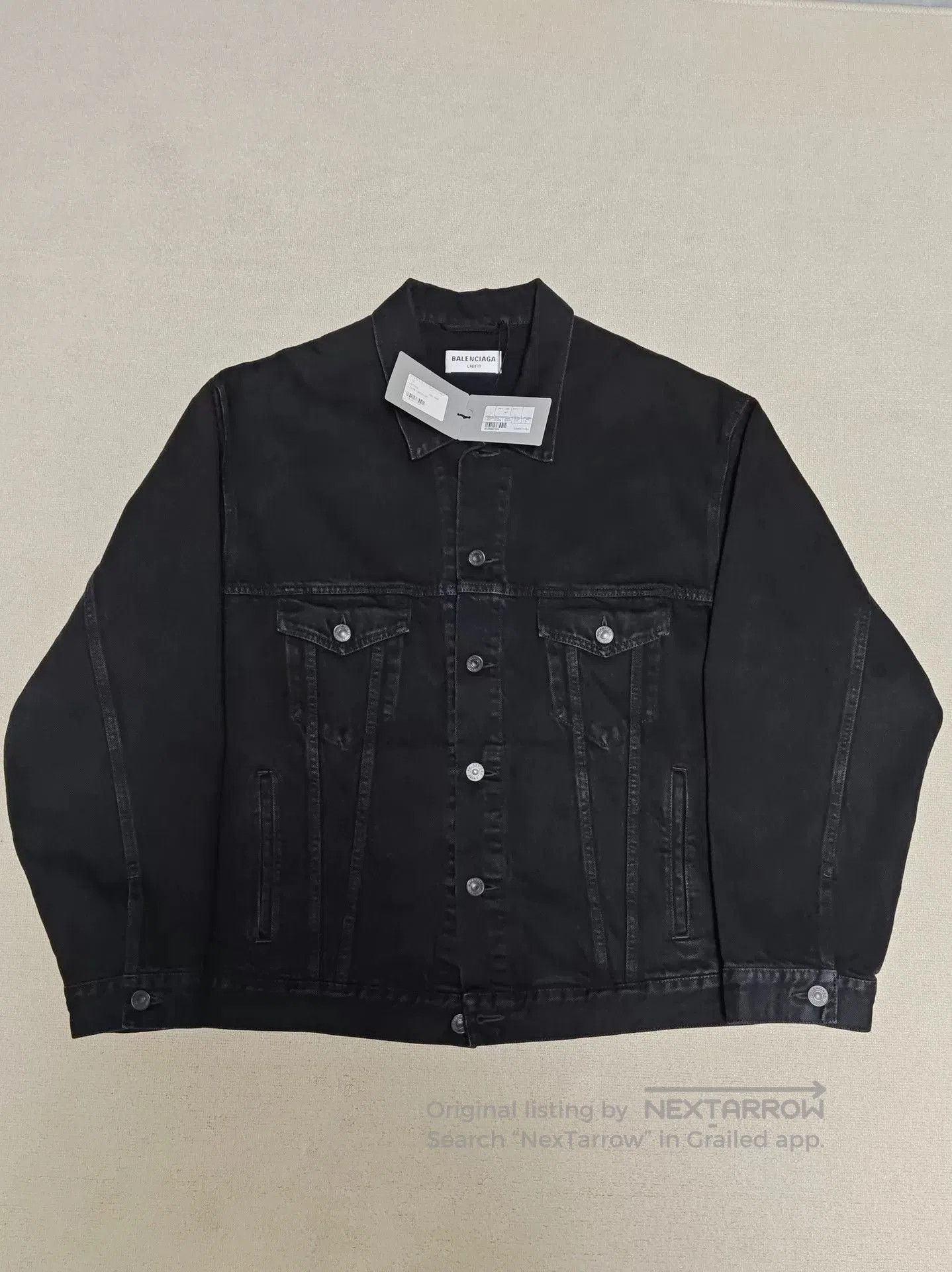 Balenciaga Balenciaga Distressed Black Denim Jacket. Size US S / EU 44-46 / 1 - 2 Thumbnail