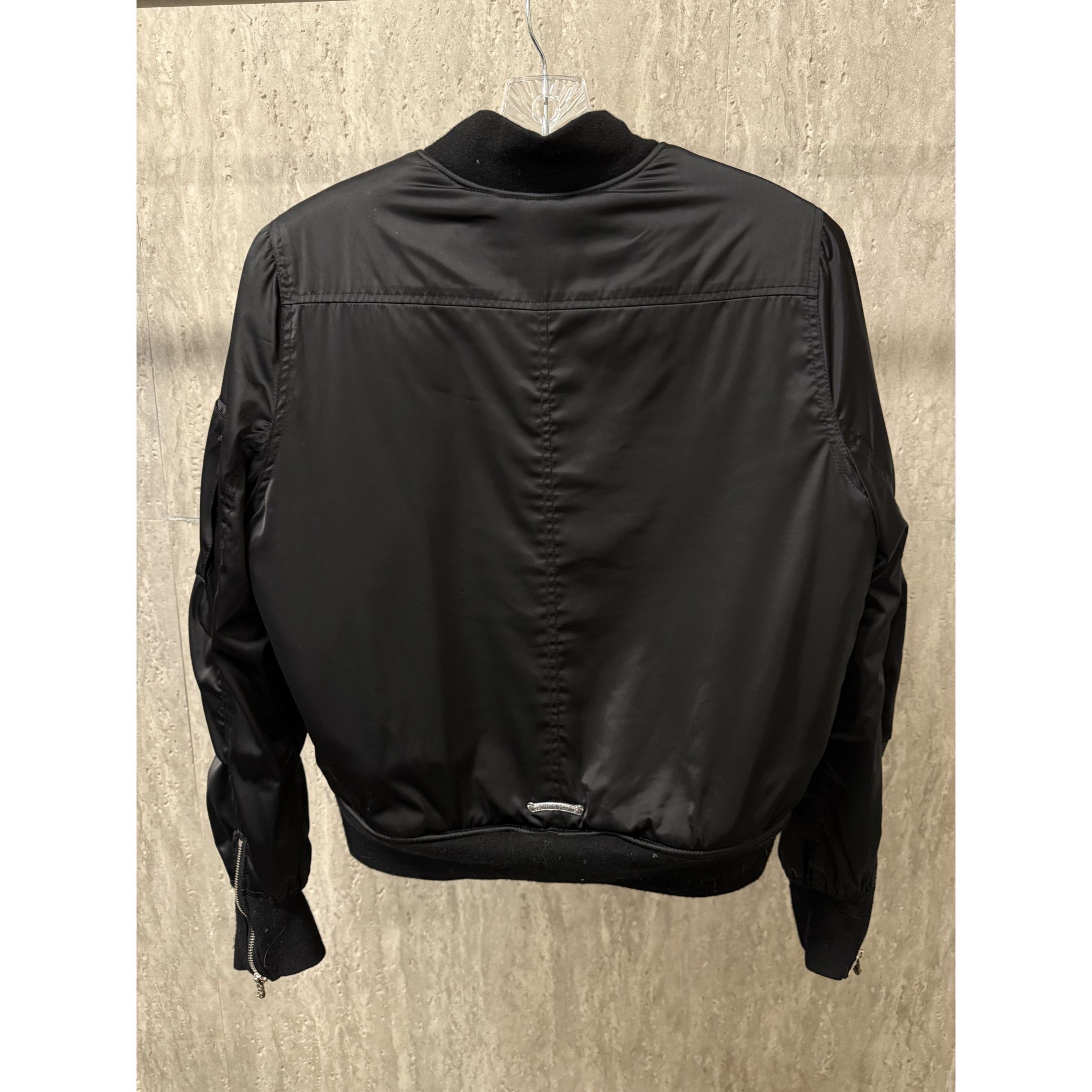 Chrome Hearts Chrome Hearts Black Bomber Jacket With Shearling Lining & Cr Size M / US 6-8 / IT 42-44 - 2 Thumbnail