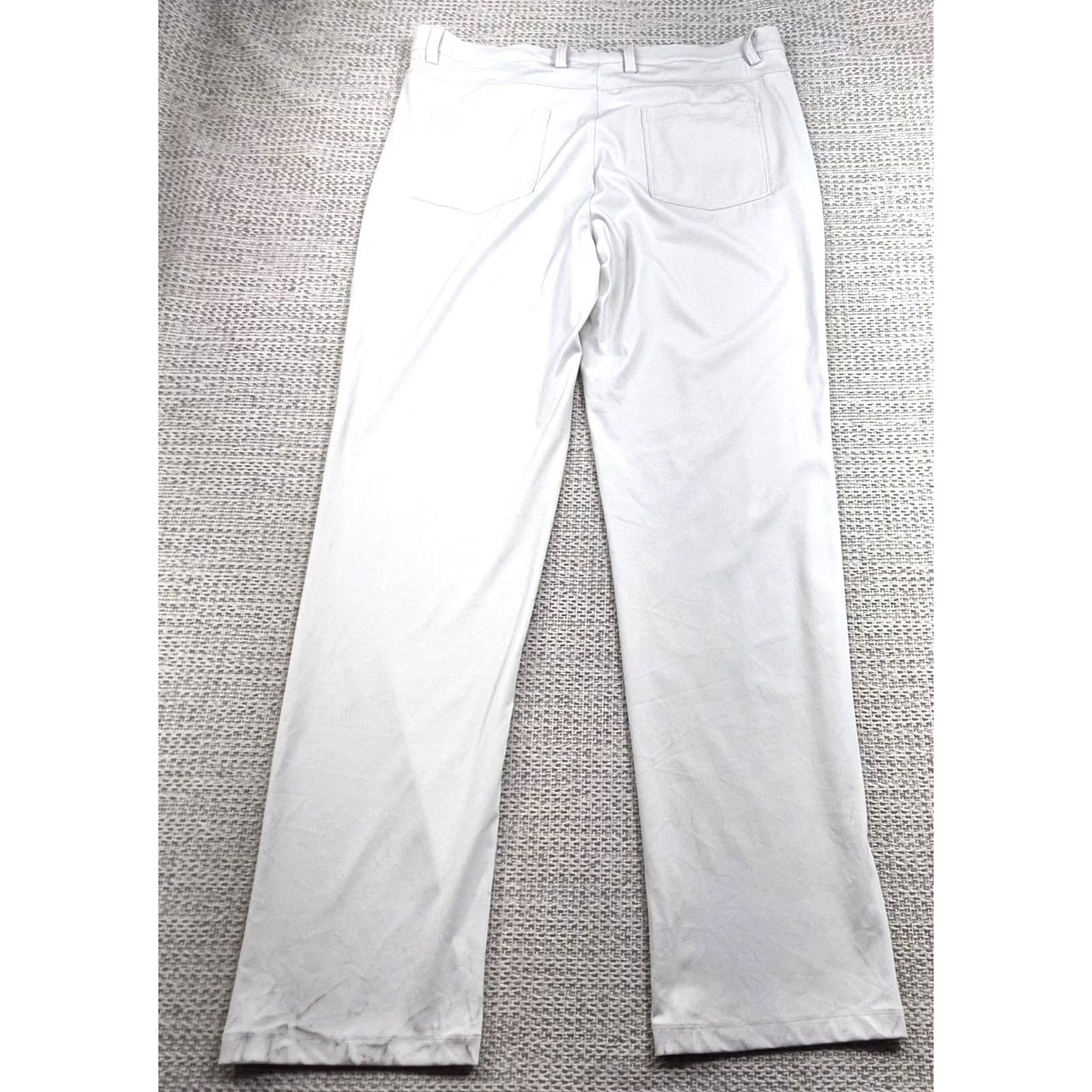 Vintage Graham Luxe Golf Pants Mens 38x34 Ivory White Polyester Straight Leg Chino Casual Vintage No Size US 38 / EU 54 - 2 Thumbnail