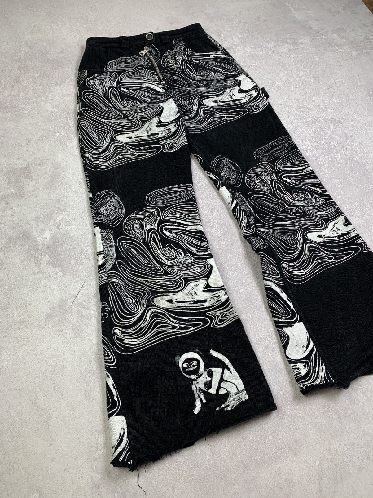 Drain Gang Archive Claire Barrow Flared Jeans Size 27" / US 4 / IT 40 - 8 Thumbnail