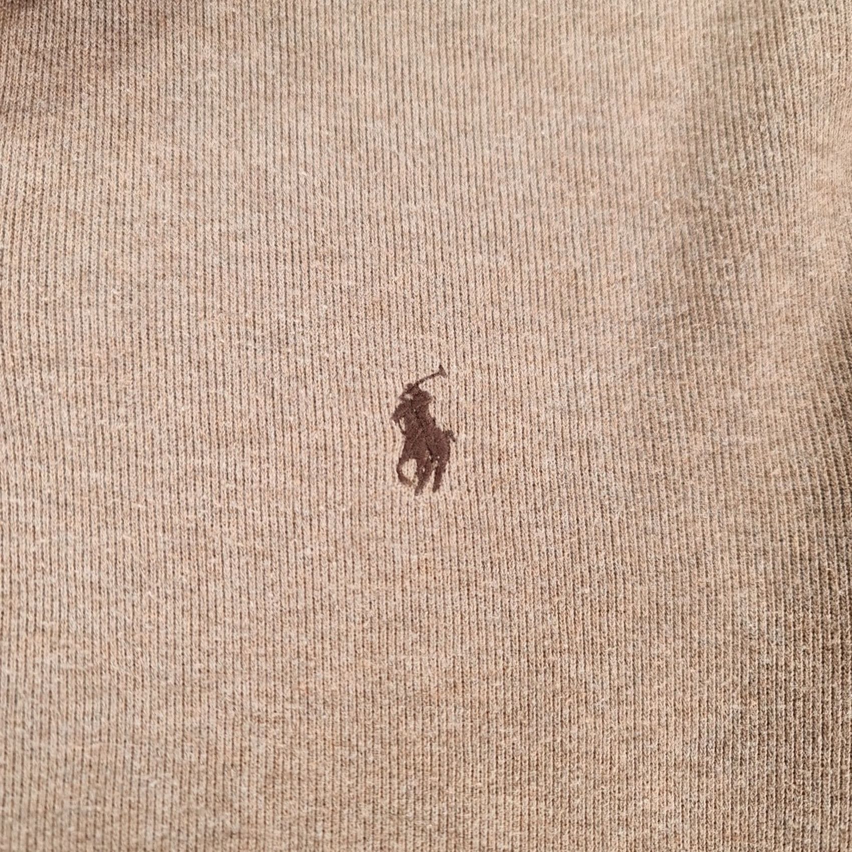 Polo Ralph Lauren Polo Ralph Lauren Mens Jumper Brown Large Quarter Zip Knit Pullover Cotton Size US M / EU 48-50 / 2 - 5 Thumbnail