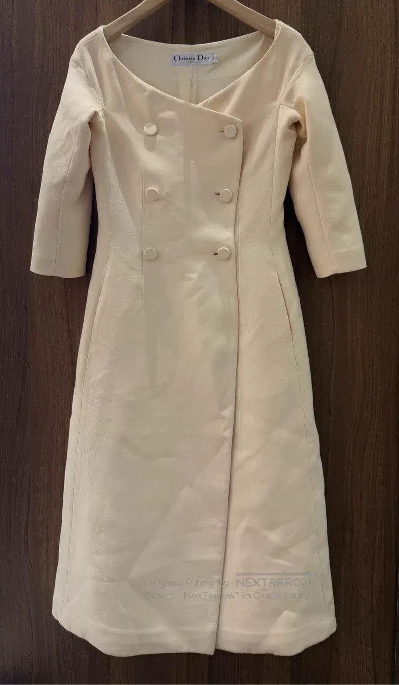 Dior Dior Beige double-breasted dress Size XXS / US 00 / IT 34 - 2 Thumbnail