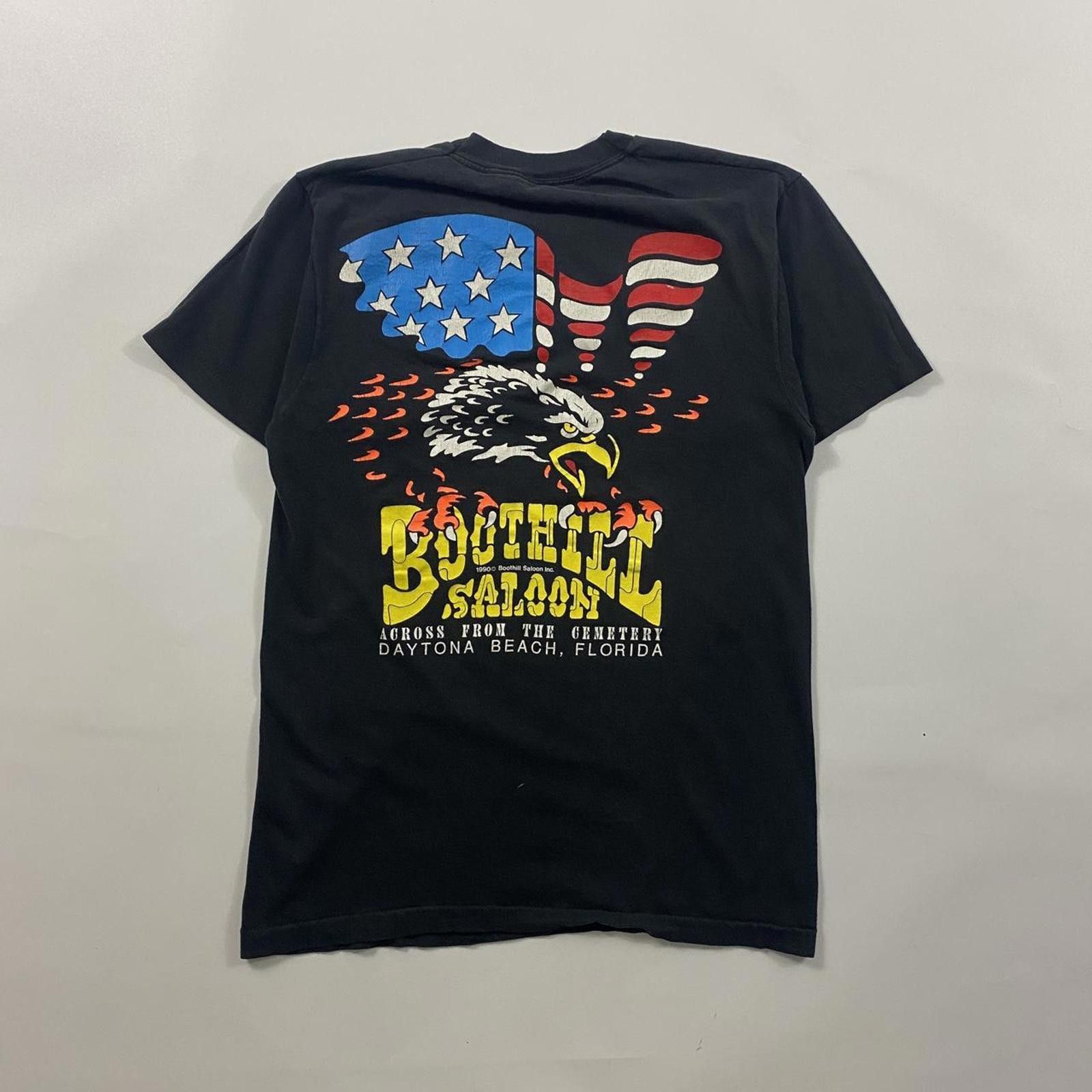 Vintage Vintage 90s Boothill Salon Eagle Salon Biker Tee Size US M / EU 48-50 / 2 - 1 Thumbnail