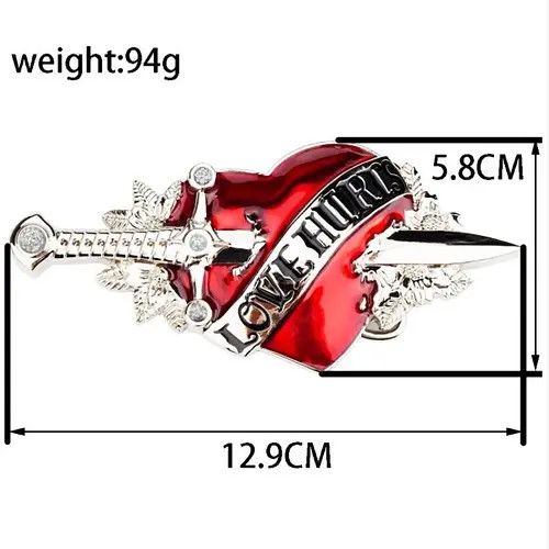 VIBE Silver Color White Belt Love Hunter Belt Punk Rock Gothic Size ONE SIZE - 6 Thumbnail