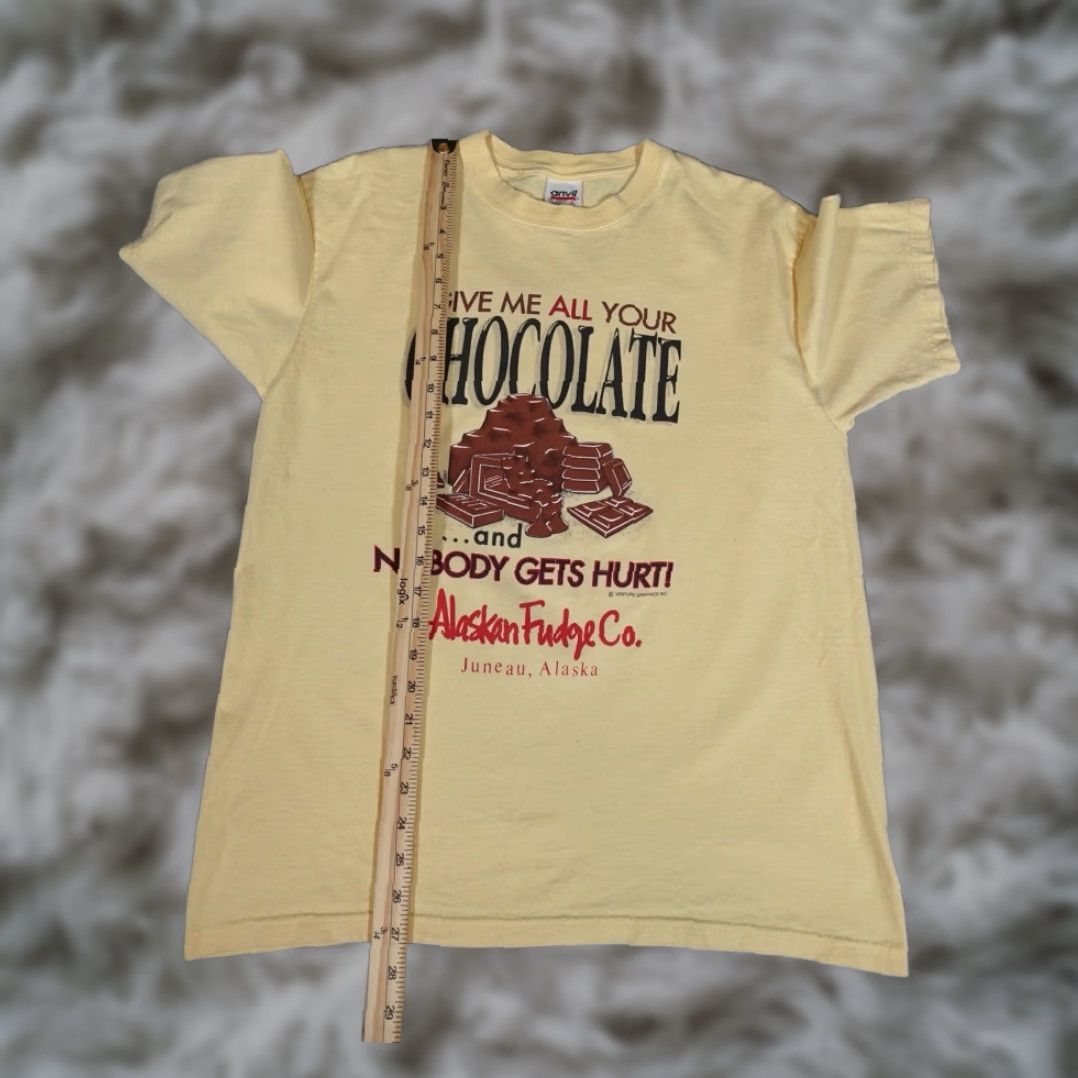 CO VINTAGE Funny Graphic Print Yellow Crew Neck Short Sleeve T Shirt Mens Medium Size US M / EU 48-50 / 2 - 6 Thumbnail