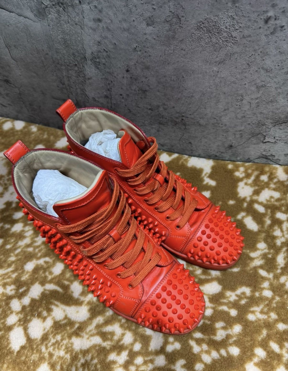 Christian Louboutin Authentic Christian Louboutin Studded High Top Sneakers K37 Size US 7.5 / EU 40-41 - 3 Thumbnail