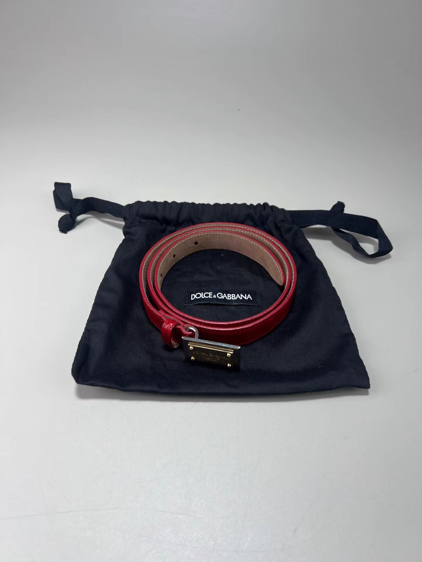 Dolce & Gabbana DOLCE&GABBANA Red Leather Belt Size ONE SIZE - 2 Thumbnail