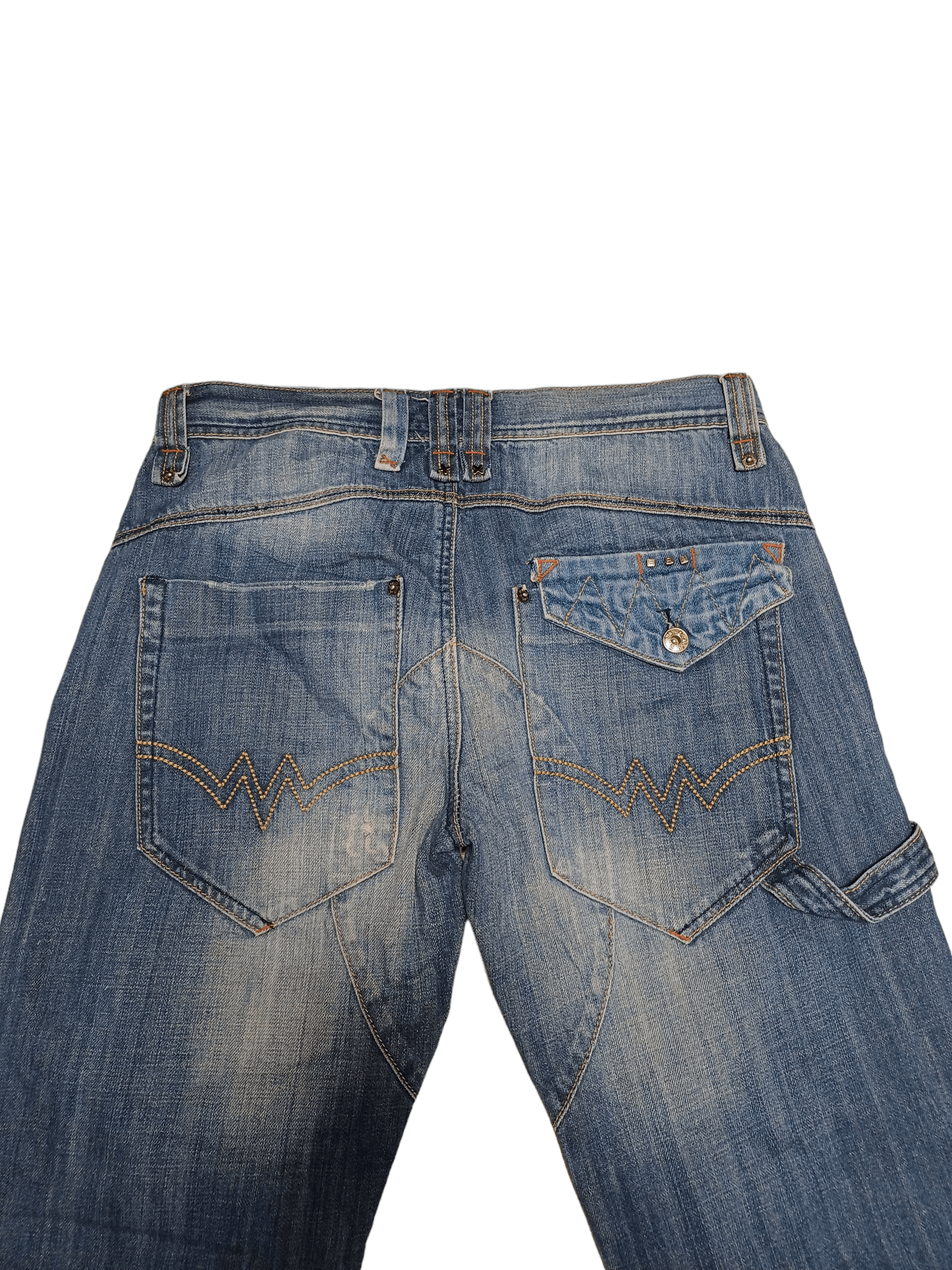 Japanese Brand BLUE RAGS FANTASTIC DOUBLE KNEE BAGGY RELAXED JAPANESE JEANS Size US 32 / EU 48 - 4 Thumbnail