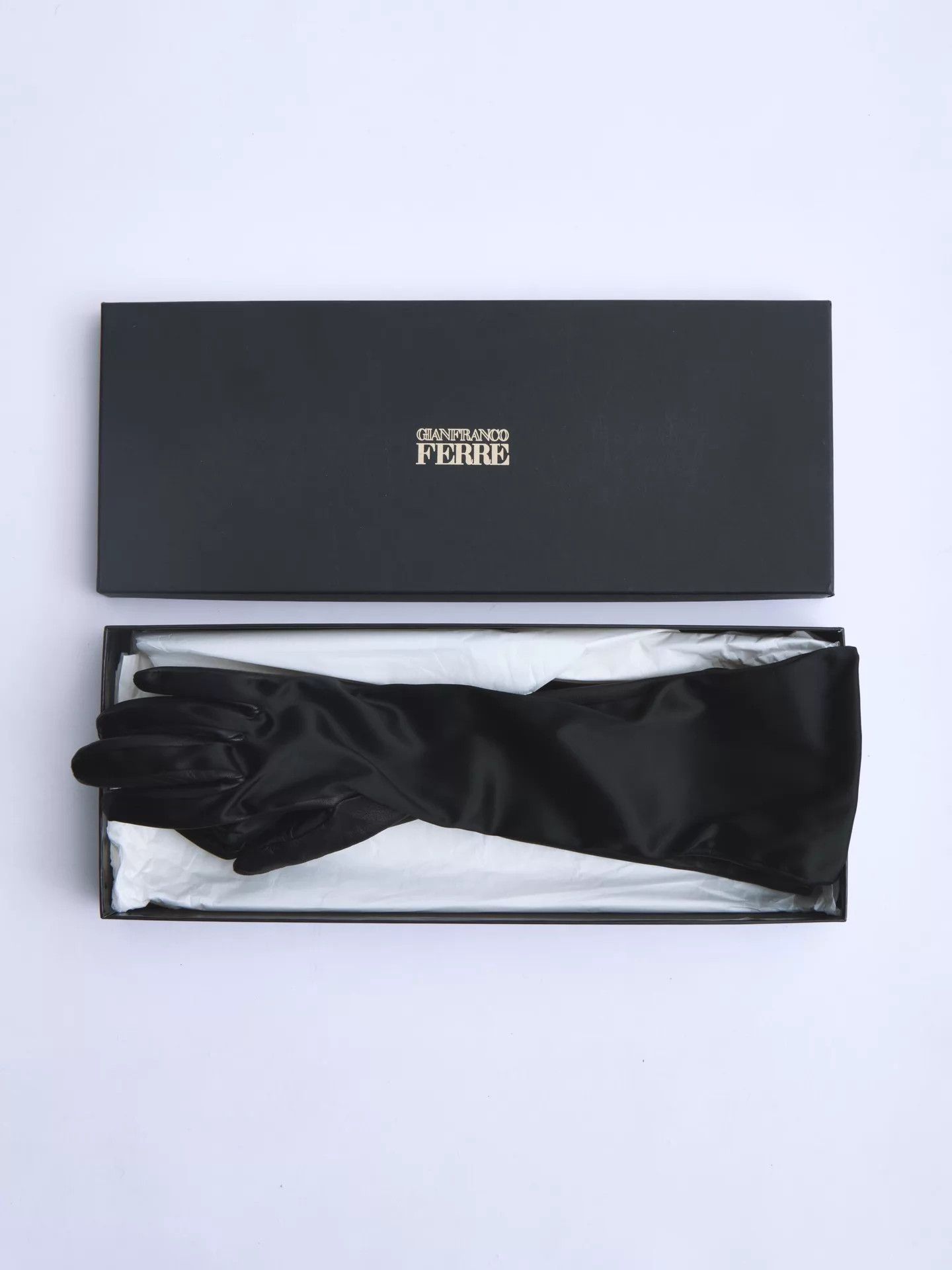 Gianfranco Ferre GIANFRANCO FERRE Long Leather Gloves Nylon & Leather Size ONE SIZE - 6 Thumbnail