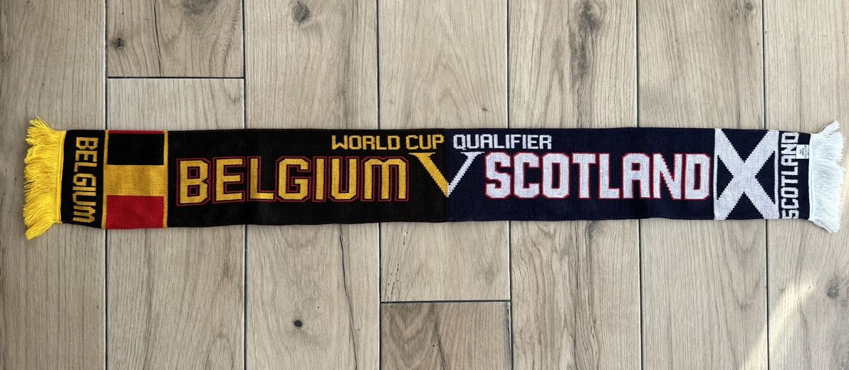 Vintage Scotland vs Belgium World Cup Football Soccer Scarf Size ONE SIZE - 3 Thumbnail