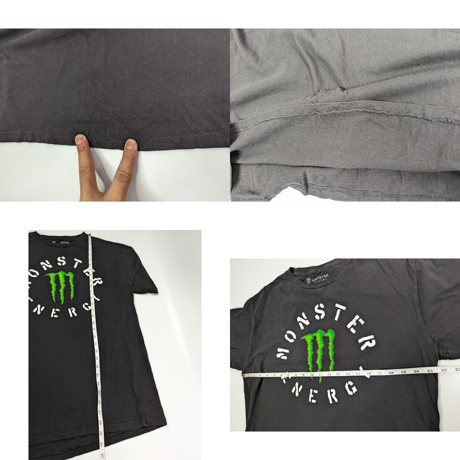 Logo 7 Monster Energy Drink Men's Logo T-Shirt XL Black Cotton Size XL Crew Neck Short Sleeve Graphic Print Size US XL / EU 56 / 4 - 8 Thumbnail