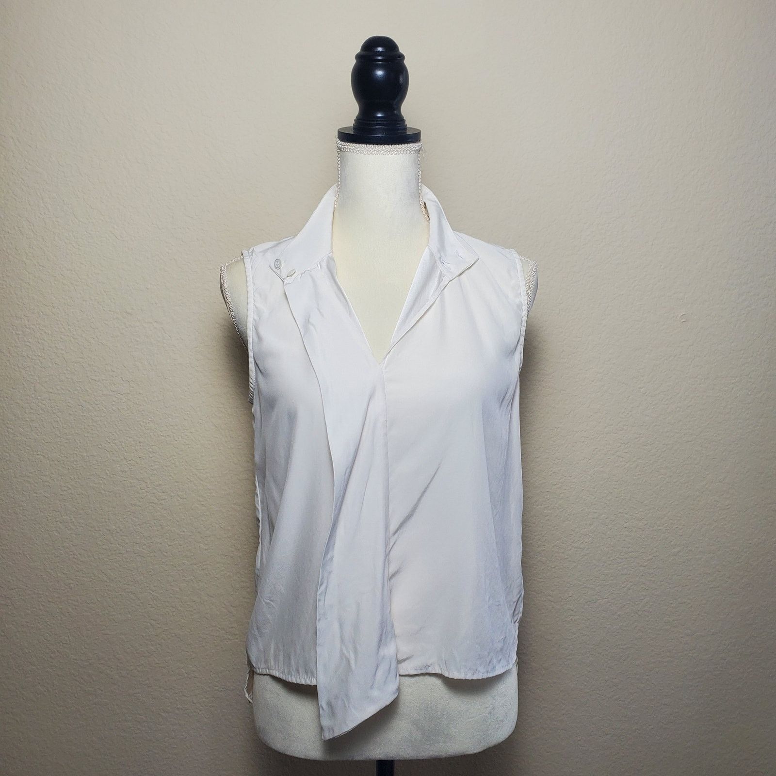 Frame Frame White Silk Tank Top Small Size L / US 10 / IT 46 - 2 Thumbnail