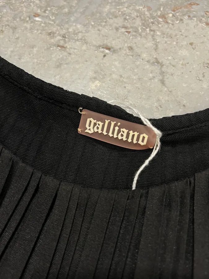 John Galliano 2010s John Galliano Black Pleated Long Dress Size S / US 4 / IT 40 - 8 Thumbnail