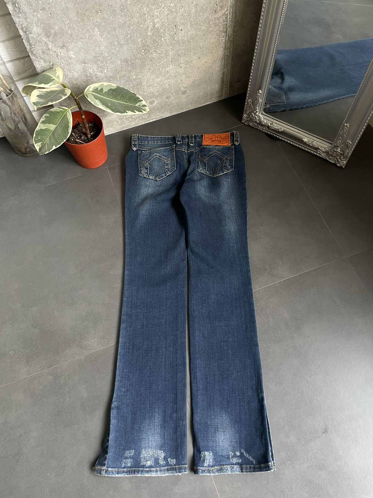 Dolce & Gabbana Vintage Dolce & Gabbana Bootcut Flared Distressed Pants Y2K Size 28" / US 6 / IT 42 - 5 Thumbnail