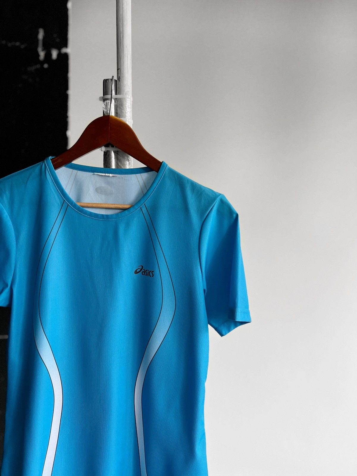 Asics × Vintage Asics Womens Blue Vintage Active Short Sleeve T-Shirt Size S / US 4 / IT 40 - 2 Thumbnail