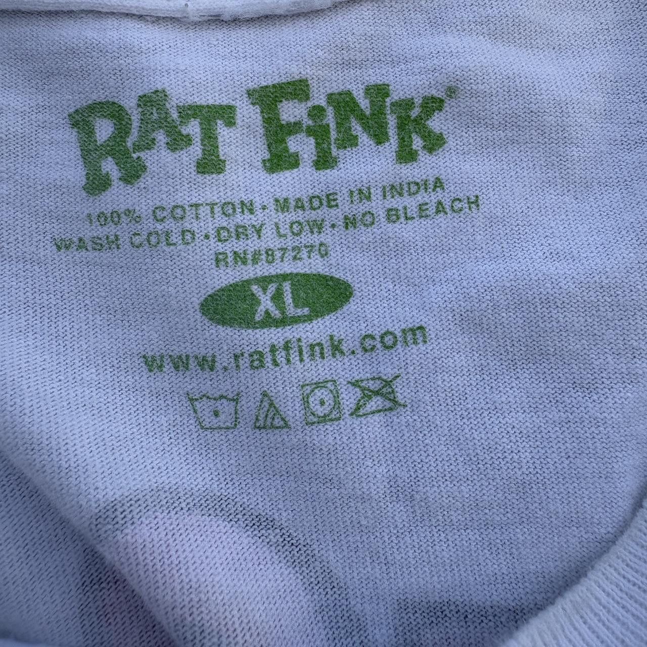 Other Rat Fink XL Men’s T-Shirt White Cotton Short Sleeve Tee Size US XL / EU 56 / 4 - 4 Thumbnail