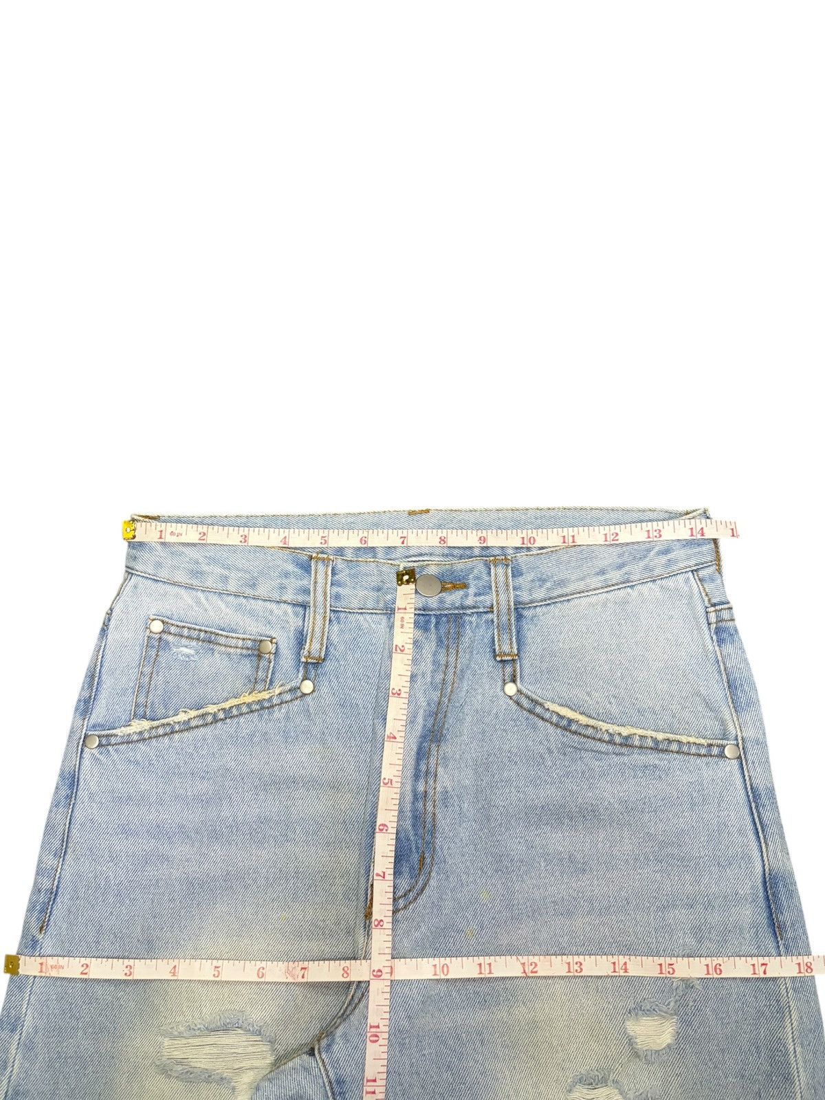Fubu Vintage Japanese Brand Faded Wash Distress Baggy Jeans Size US 28 / EU 44 - 6 Thumbnail
