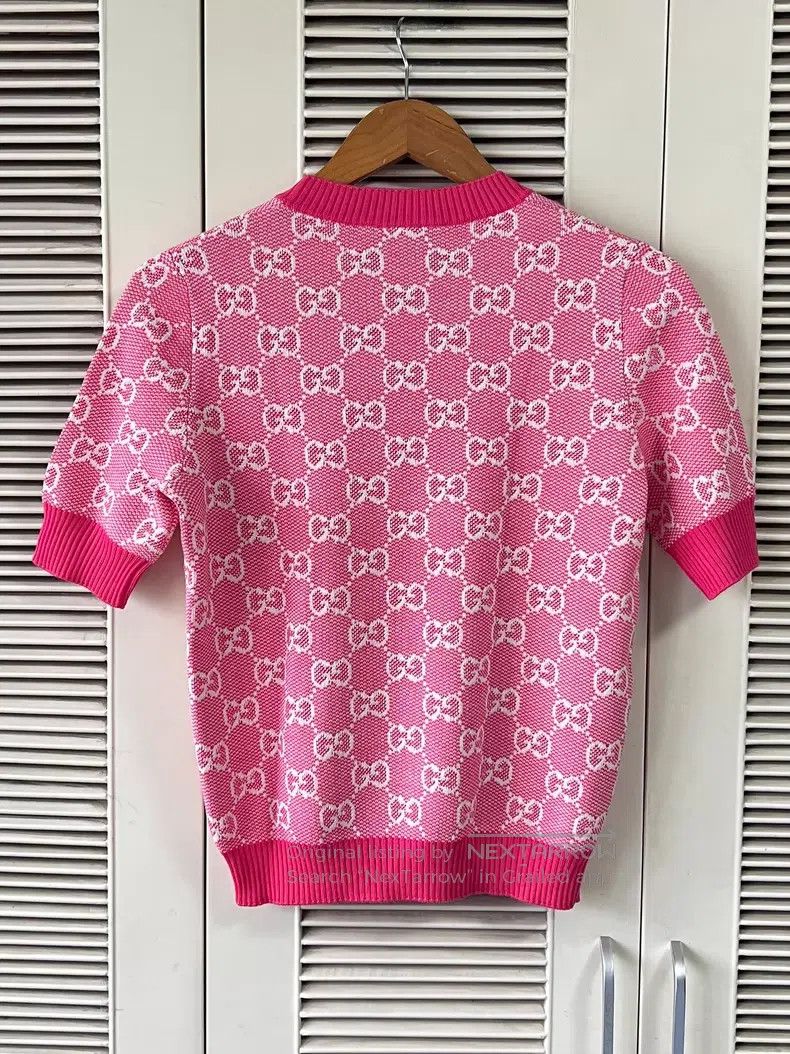 Gucci Gucci Pink knitted short sleeves Size S / US 4 / IT 40 - 2 Thumbnail