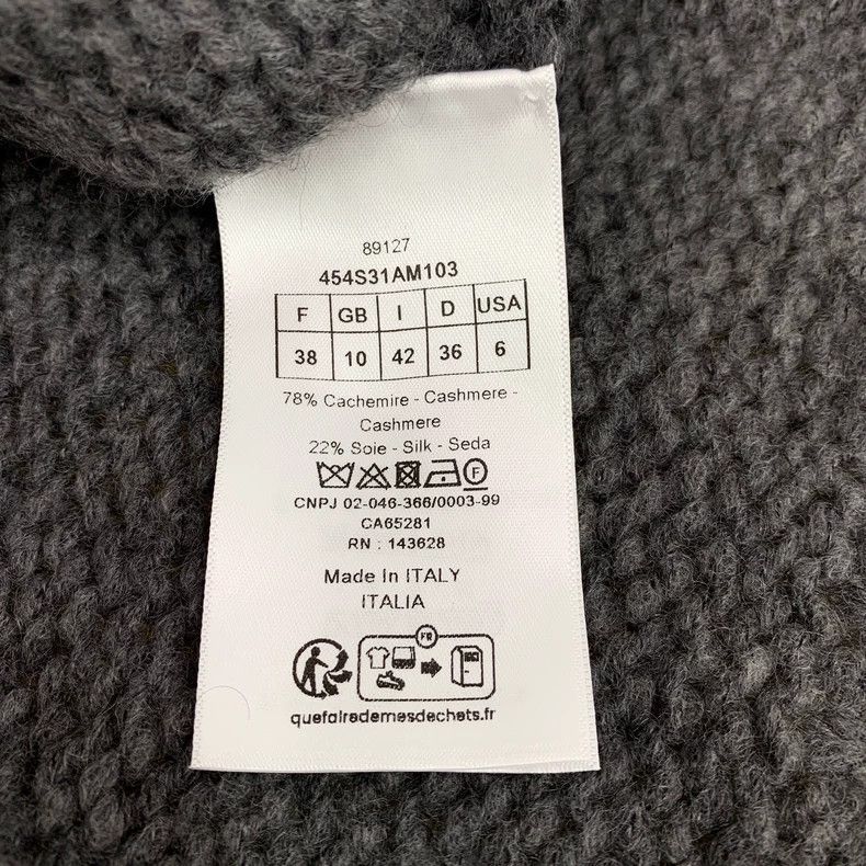 Dior Dior 24 dark gray letter inlaid round-neck long-sleeved kni Size XS / US 0-2 / IT 36-38 - 8 Thumbnail