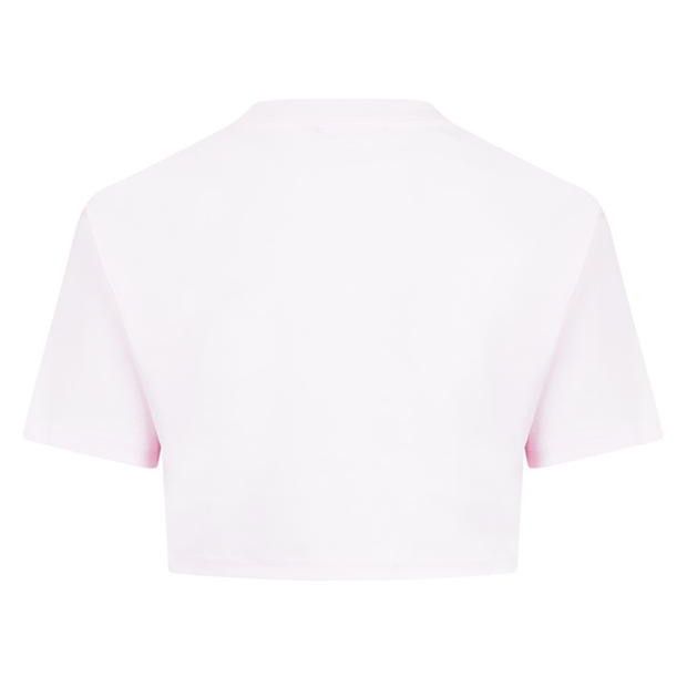 Lanvin o1g2r1mq1024 Logo Cropped T-Shirt in Light Pink Size XS / US 0-2 / IT 36-38 - 2 Thumbnail