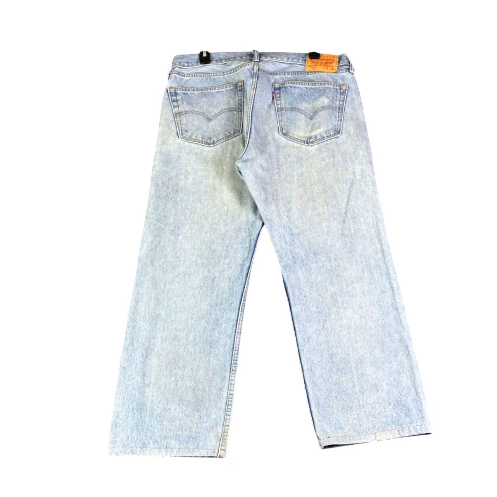 Levi's Levi's 505 Regular Fit Light Wash Denim Jeans Mens 36x26 Vintage No Size US 36 / EU 52 - 2 Thumbnail