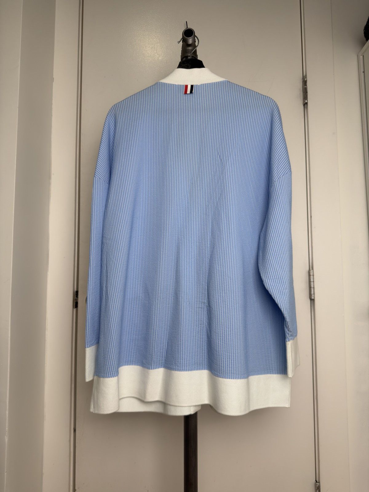 Thom Browne Blue Stripe Cardigan Size US M / EU 48-50 / 2 - 2 Thumbnail