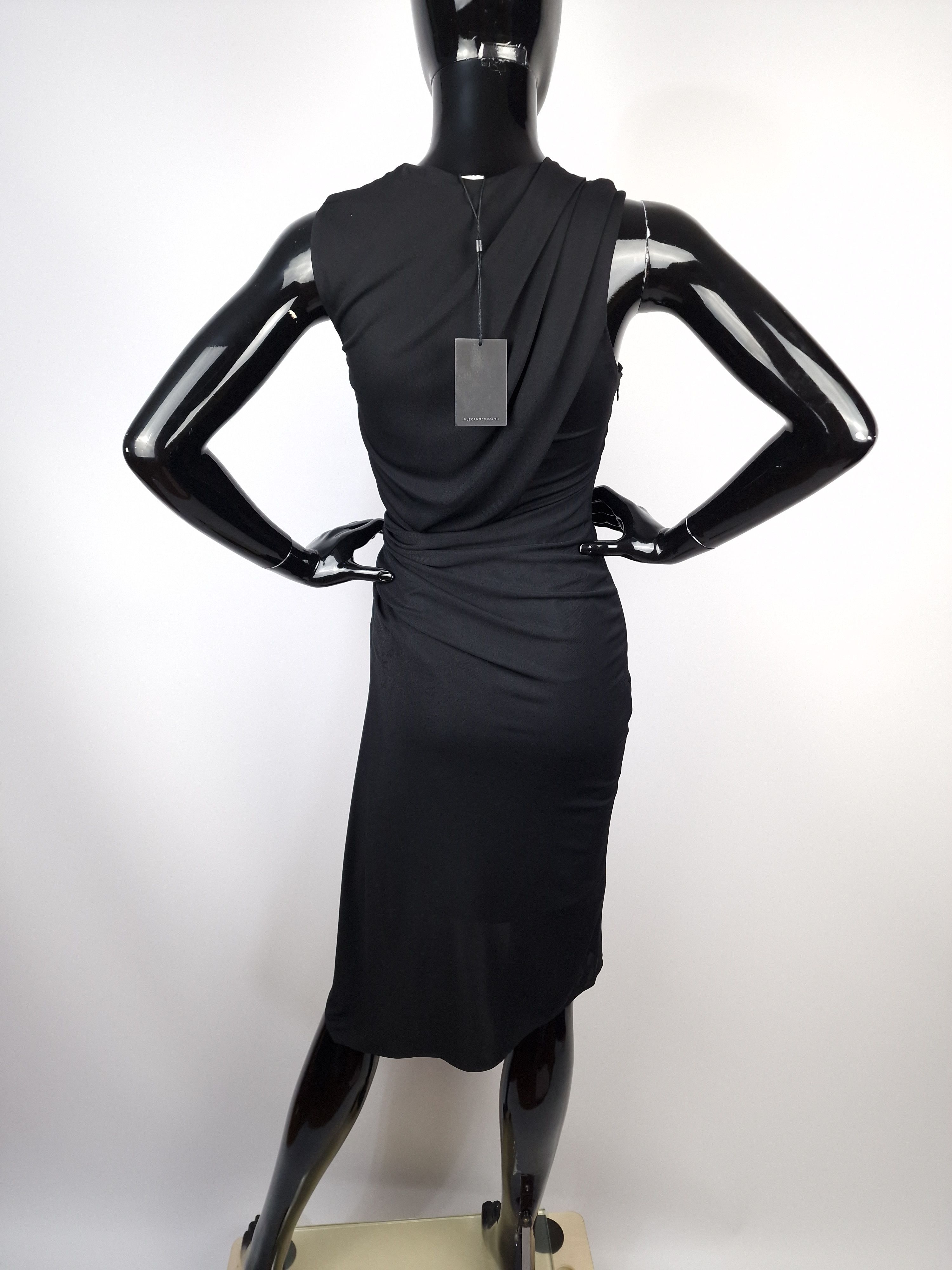 Alexander Wang Alexander Wang Draped Black Cocktail Dress Size S / US 4 / IT 40 - 7 Thumbnail