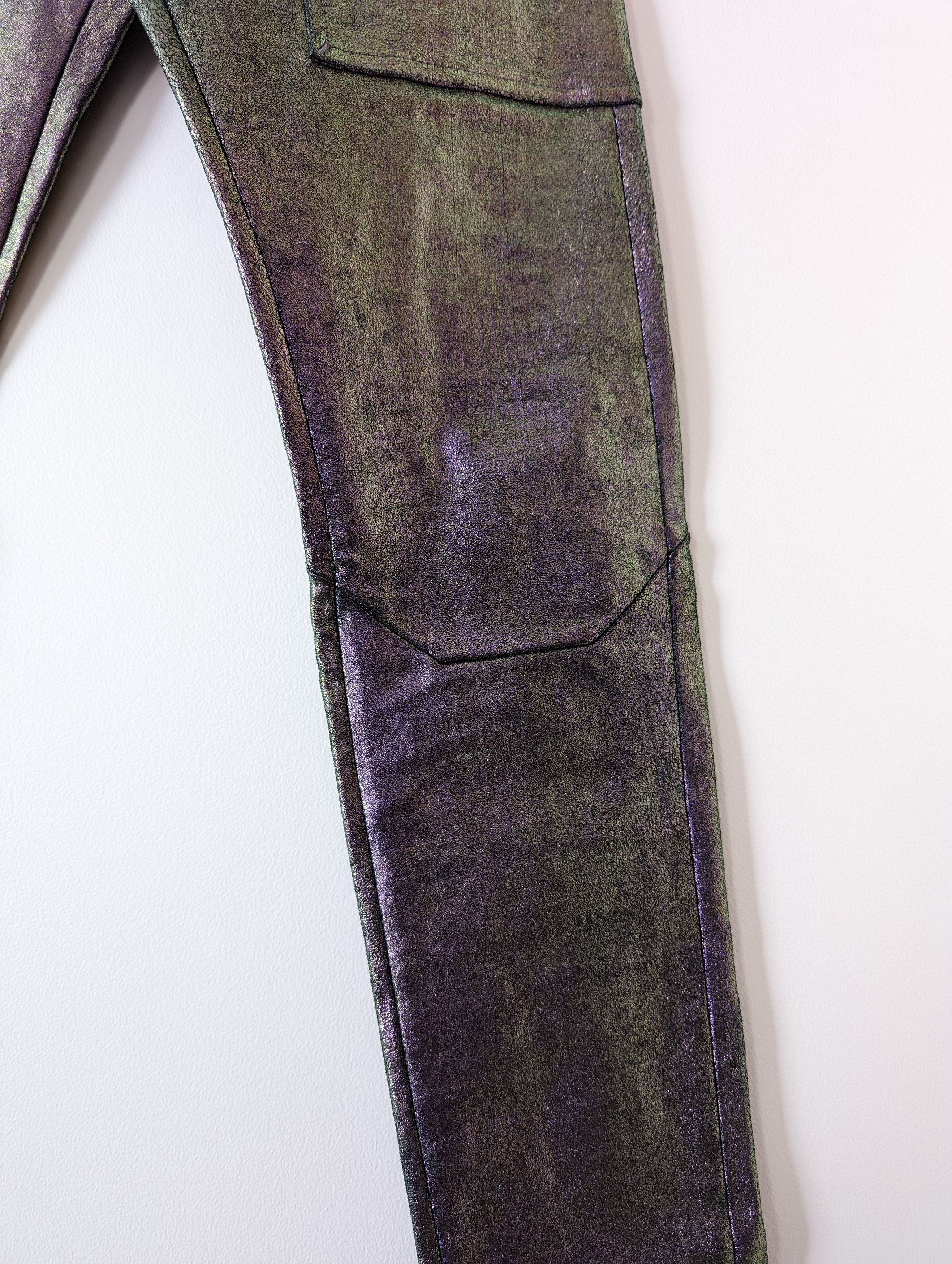 Rick Owens SS20 Iridescent Leather Leggings Size US 26 / EU 42 - 7 Thumbnail