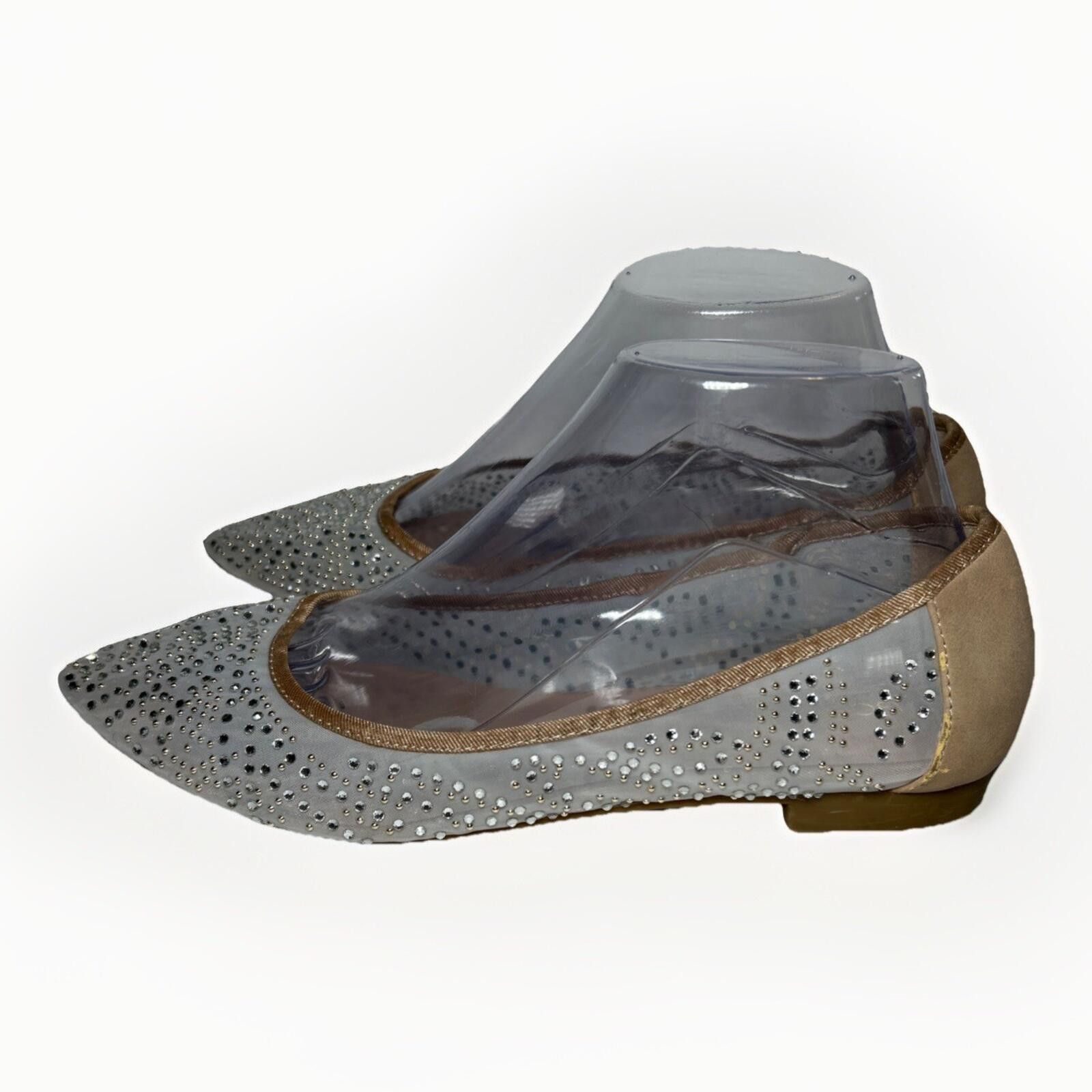 BCBGeneration BCBGeneration Women Slip-On Mesh Rhinestone Ballerina Size8M Size US 8 / IT 38 - 1 Thumbnail