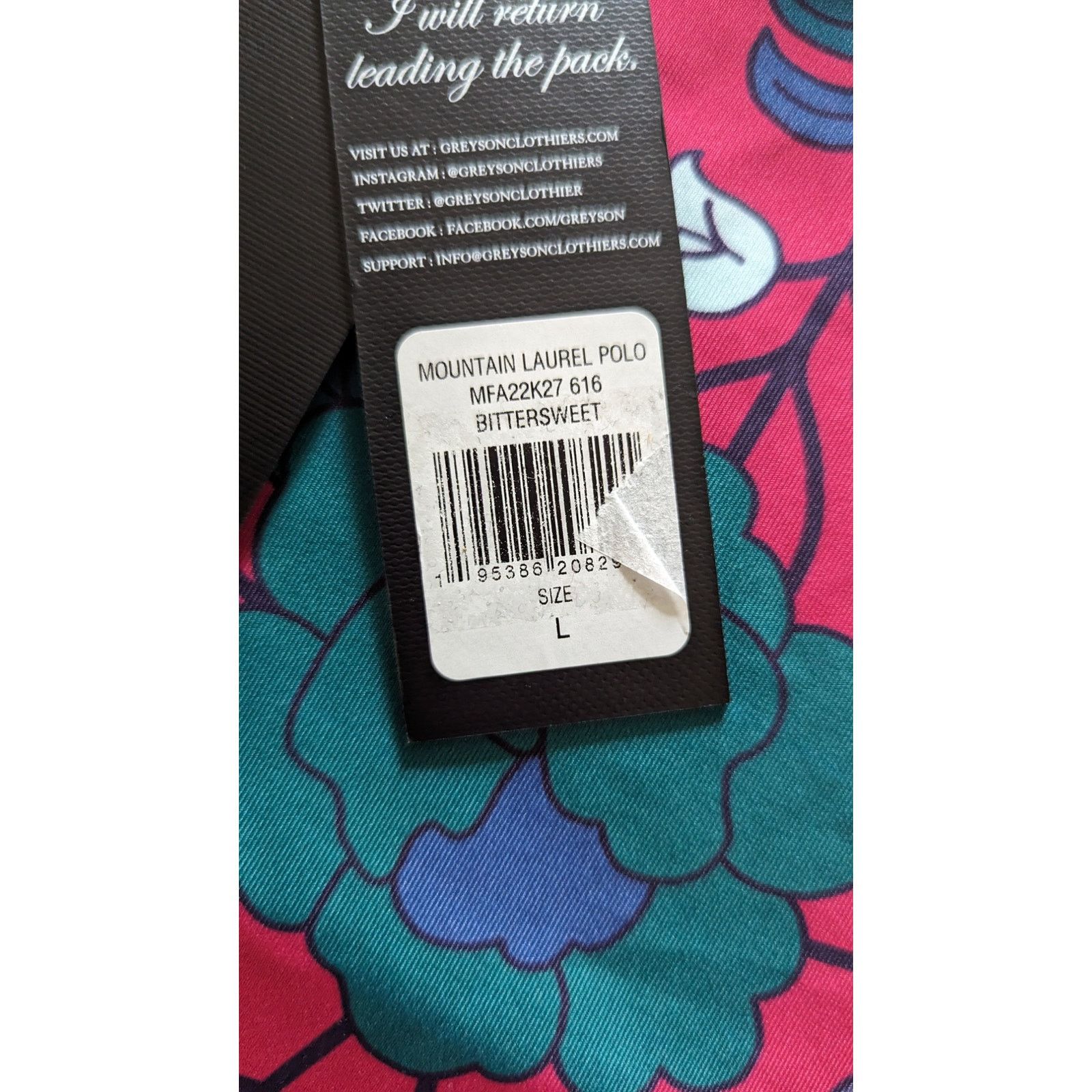 Other NWT Greyson Men's Moutain Laurel Polo in Bittersweet Large Size US S / EU 44-46 / 1 - 4 Thumbnail