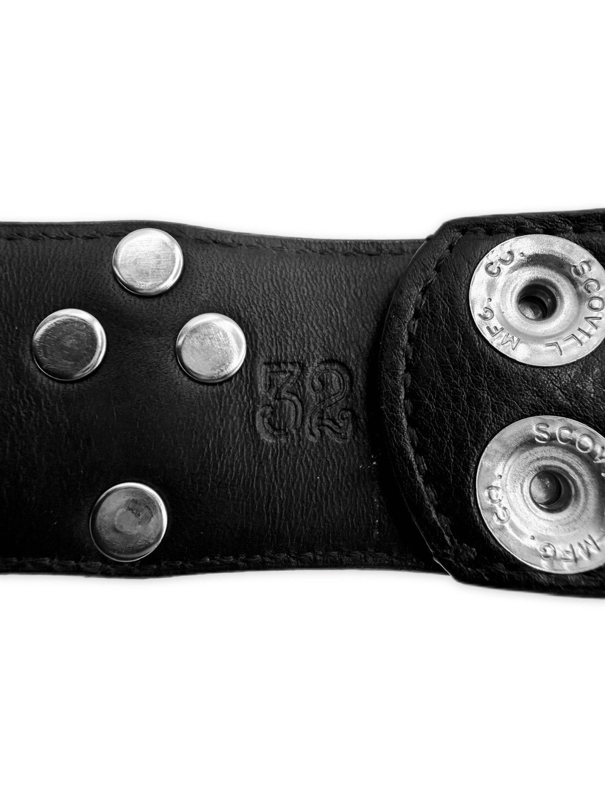 Chrome Hearts Chrome Hearts Cemetery Cross Pendant Black Leather .925 Silver Belt Strap Size 32 - 5 Thumbnail