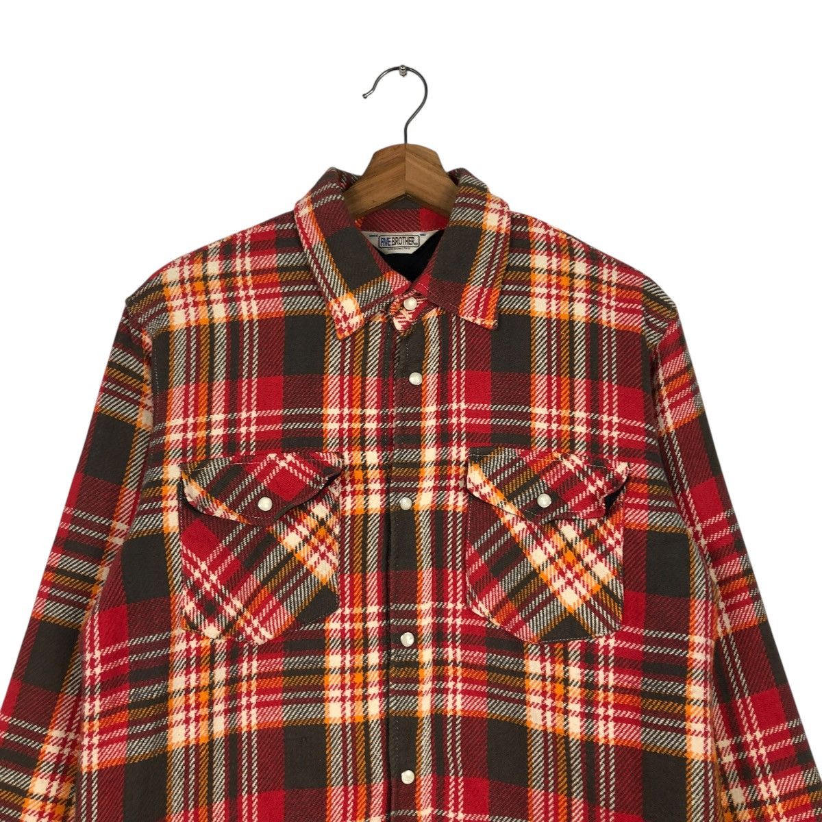 FiveBrother × Vintage 🔥VINTAGE FLANNEL JACKET FIVE BROTHER UNION MADE TARTAN Size US S / EU 44-46 / 1 - 5 Thumbnail