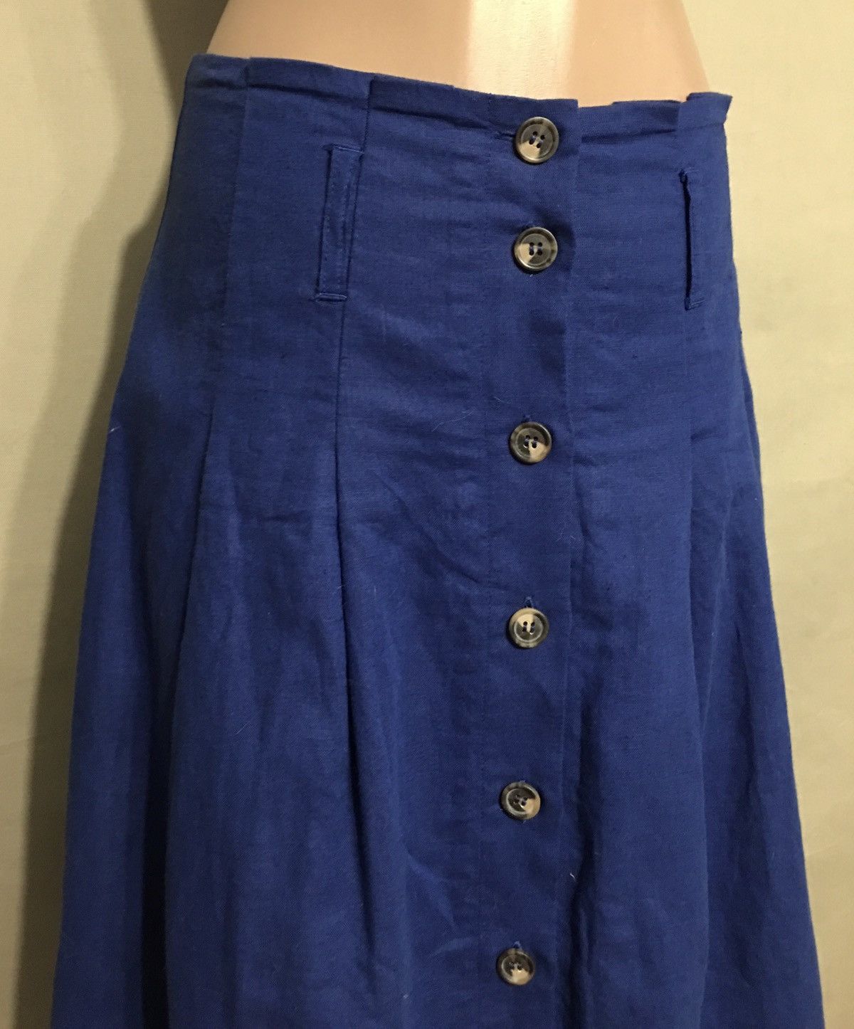 Sezane SEZANE Amandine high-waisted Blue Midi Skirt Size EU 36 Size 26" / US 2 / IT 38 - 3 Thumbnail