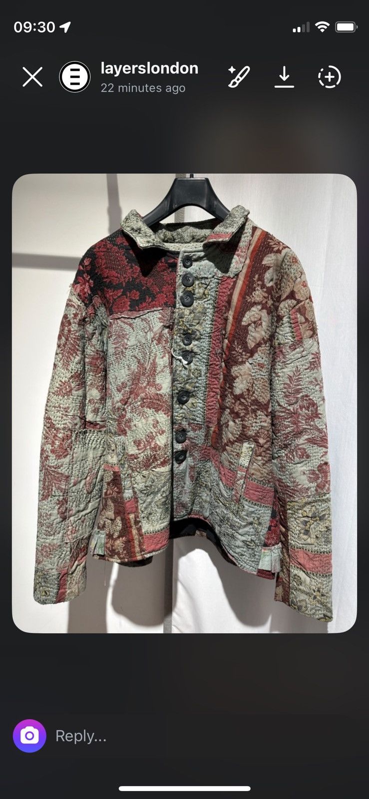 By Walid By Walid Roy Jacket - heavy weight handmade patchwork Size US L / EU 52-54 / 3 - 8 Thumbnail