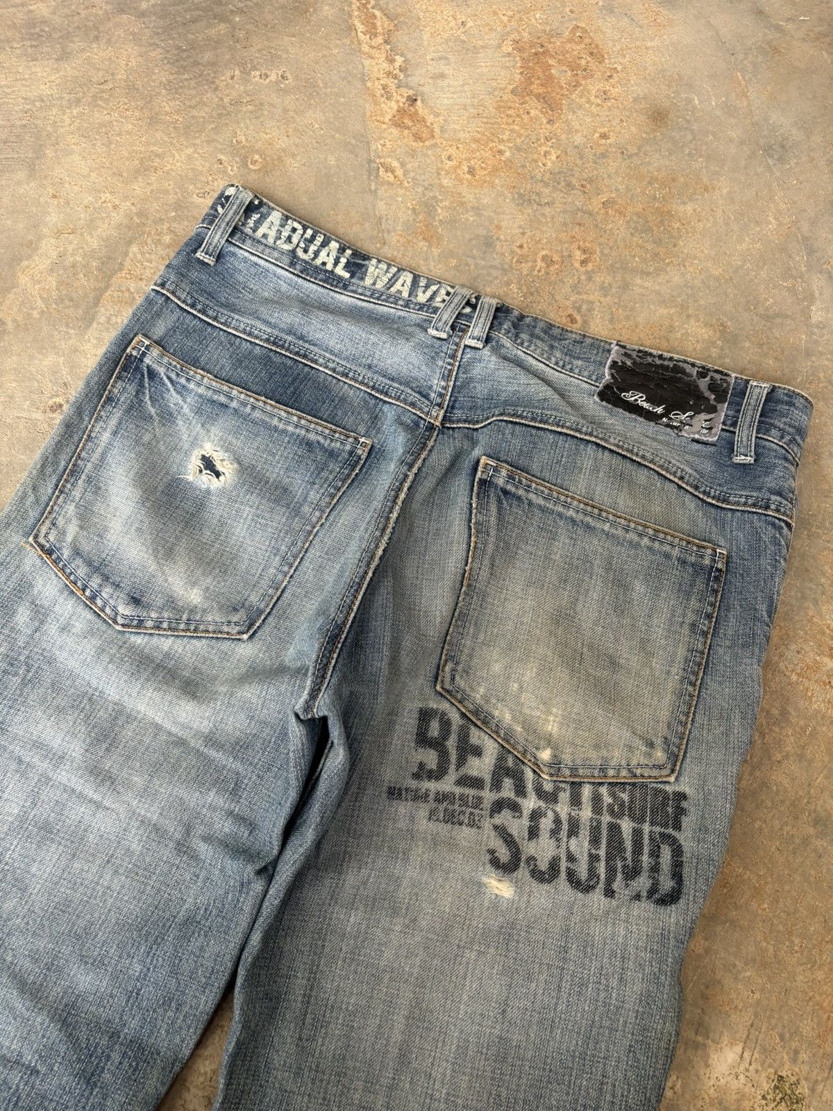 Hysteric Glamour Distressed Denim Nature And Blue Ifsixwasnine Style Jeans Size US 33 - 7 Thumbnail