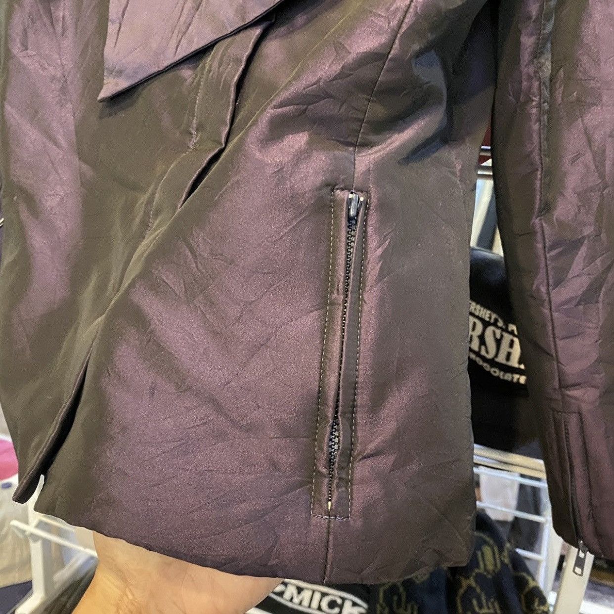Nina Ricci Nina Ricci Boutique Avant-Garde Draped Collar Tech Jacket Size S / US 4 / IT 40 - 6 Thumbnail