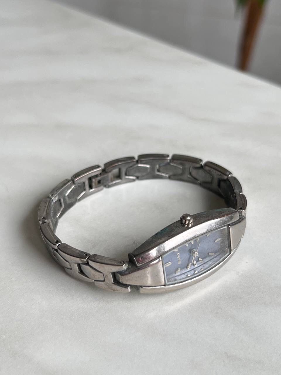 Japanese Brand × Vintage Vintage Japanese style futuristic Steel Blue Logo Watch Size ONE SIZE - 3 Thumbnail