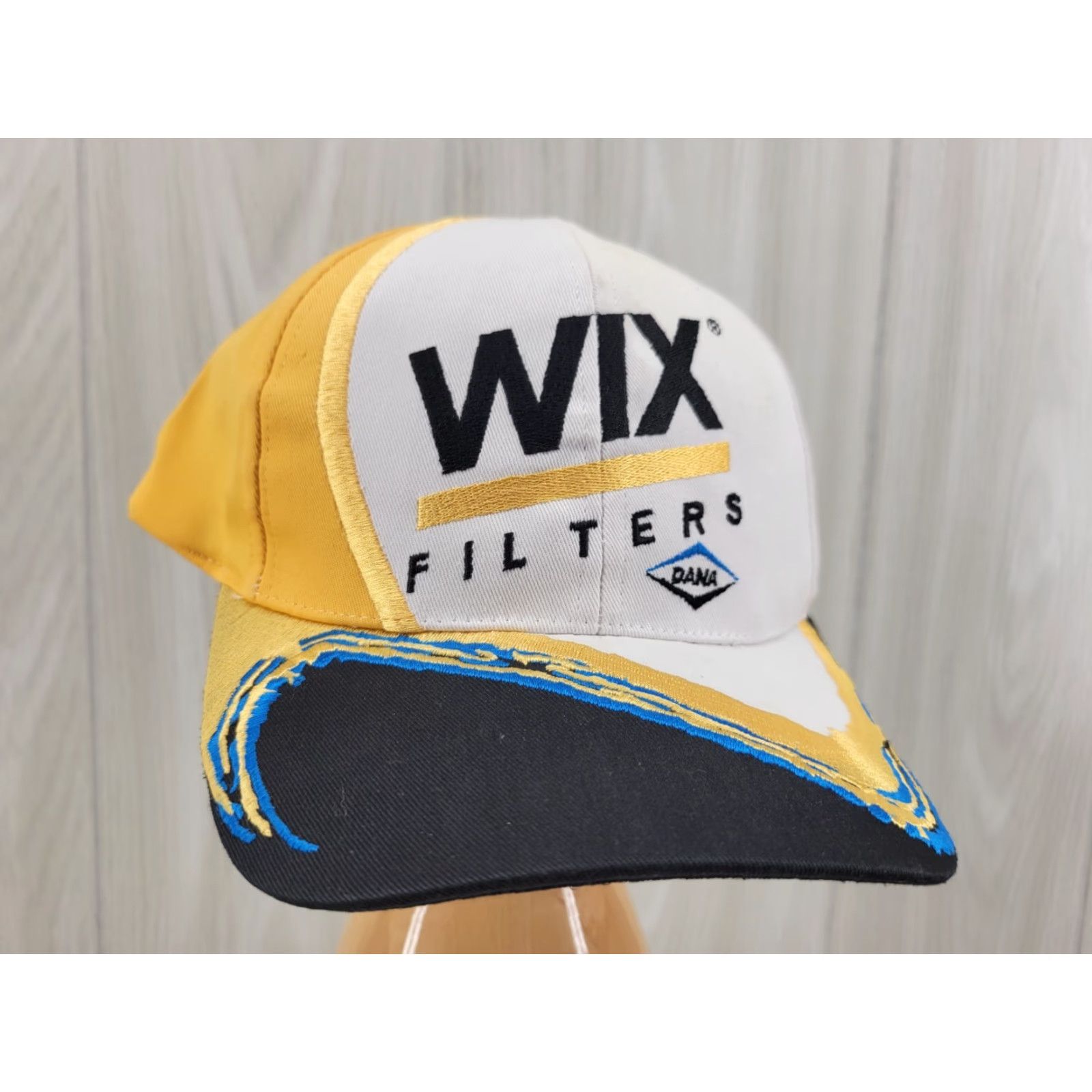 NASCAR HaT Wix Filters Strapback Hat Cap Nascar Performance Adjustable Yellow Baseball Cap Mens Adjustable Yellow Size ONE SIZE - 2 Thumbnail