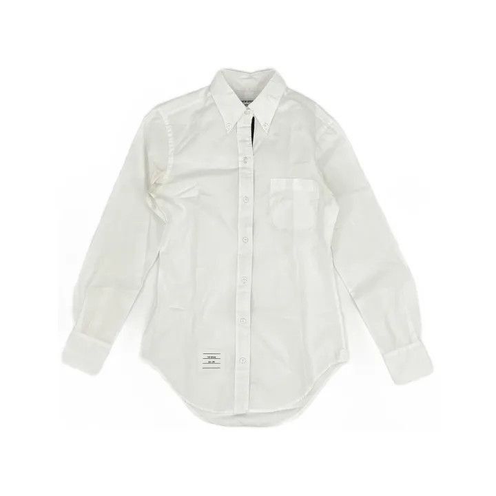 Thom Browne Thom Browne White Long Sleeve Fitted Shirt -2507 Size M / US 6-8 / IT 42-44 - 8 Thumbnail
