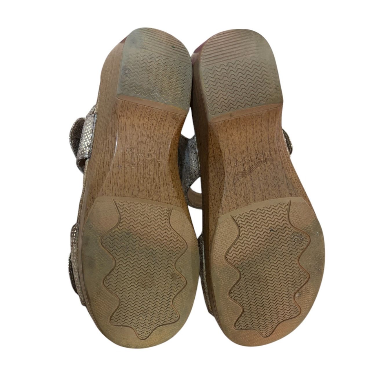 Dansko Dansko Sandals Women 37 US 6 Brown Sonnet Gold Snake Chunky Size US 6 / IT 36 - 6 Thumbnail
