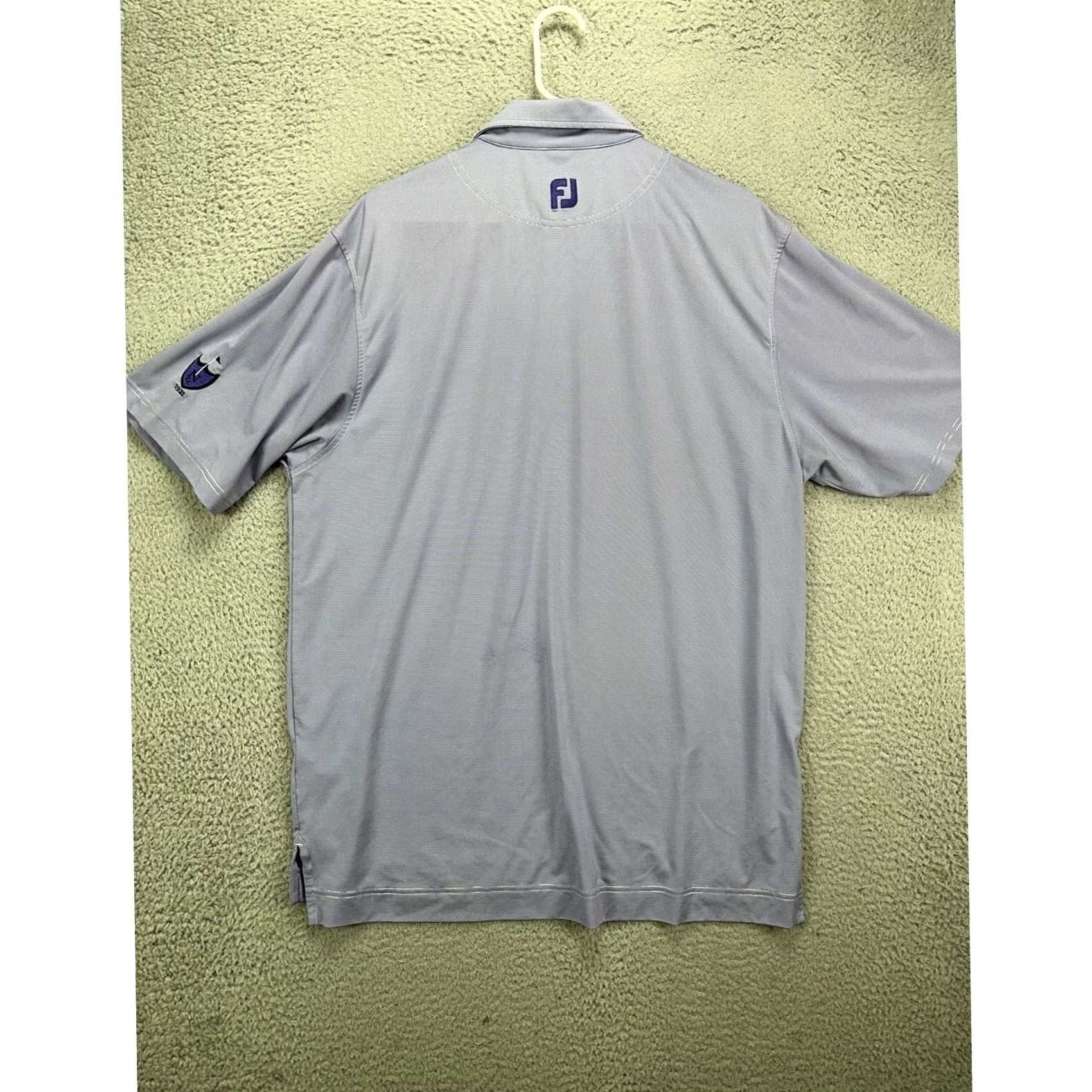 Footjoy FootJoy FJ Polo Shirt - Large Purple Stripes Rugby Golf Size US L / EU 52-54 / 3 - 3 Thumbnail