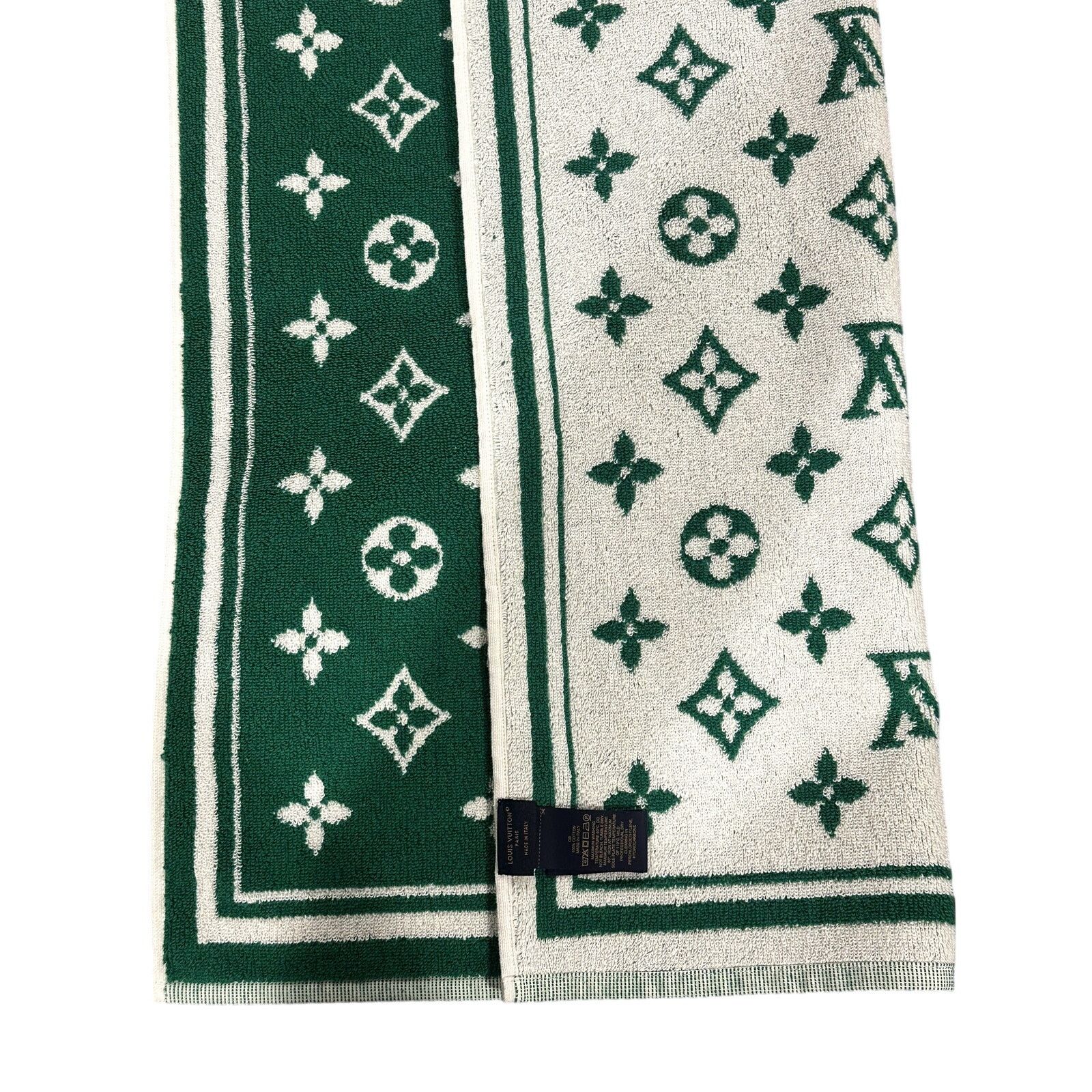 Louis Vuitton LOUIS VUITTON BeachBathTowel MonogramGreenReversibleEUCw/BOX Size ONE SIZE - 8 Thumbnail