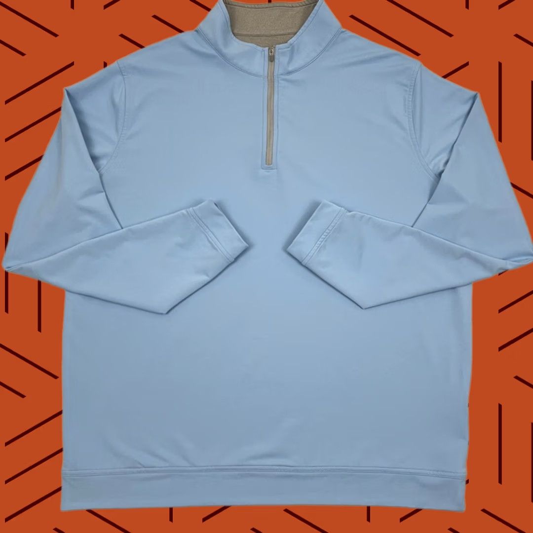 Peter Millar Peter Millar Perth Pullover Mens 2XL Light Blue Golf Quarter Zip Sleeved Regular Fit Shirt Size US XXL / EU 58 / 5 - 1 Thumbnail