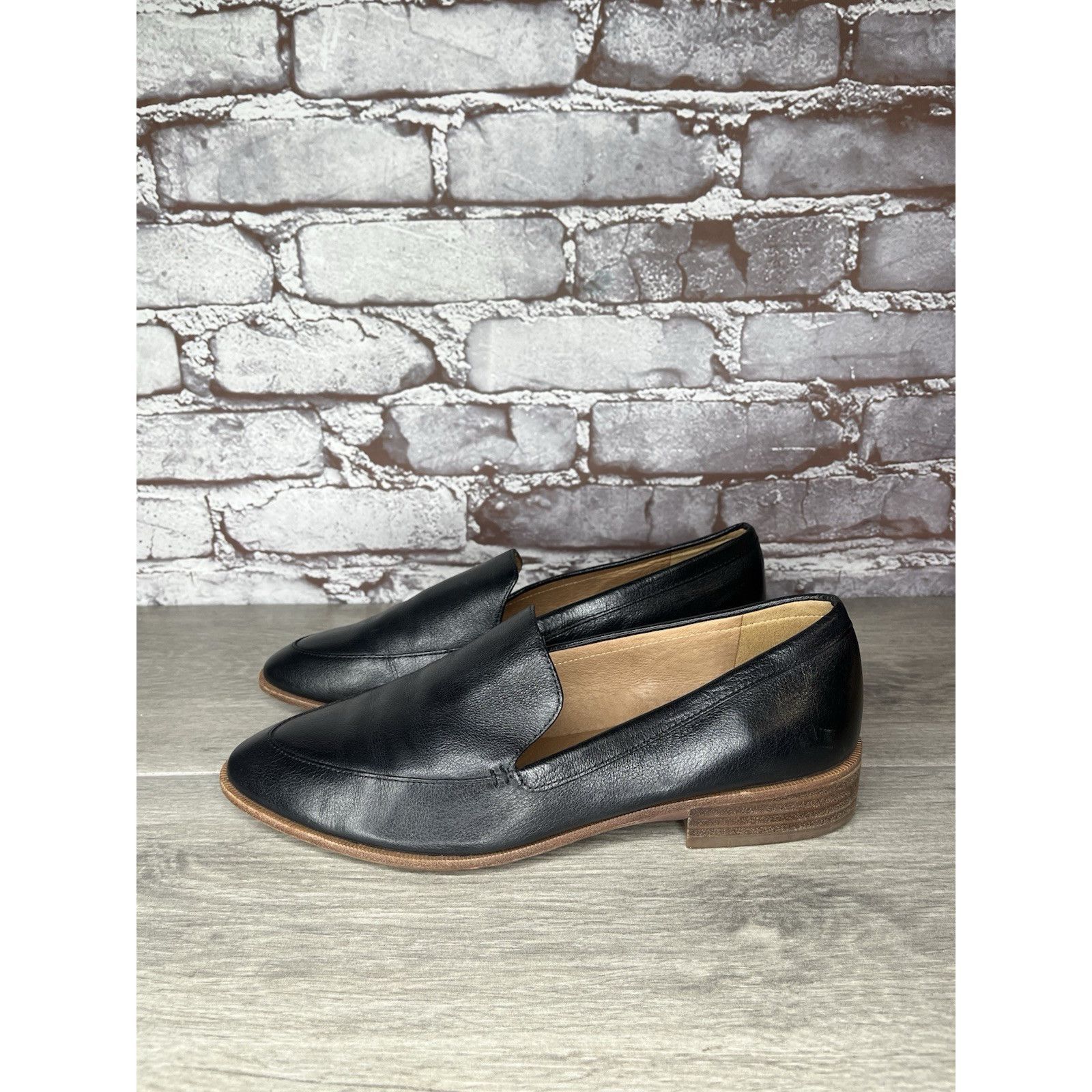 Madewell Madewell Black Leather The Frances Loafers Office Shoes Wome Size US 8 / IT 38 - 2 Thumbnail