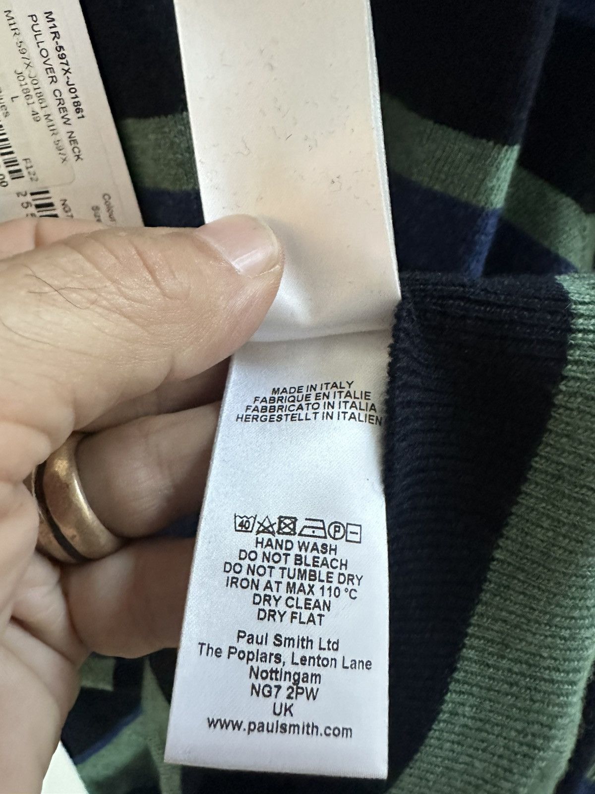 Paul Smith Paul Smith Lightweight Lambswool Sweater - Large - NWT Size US L / EU 52-54 / 3 - 7 Thumbnail