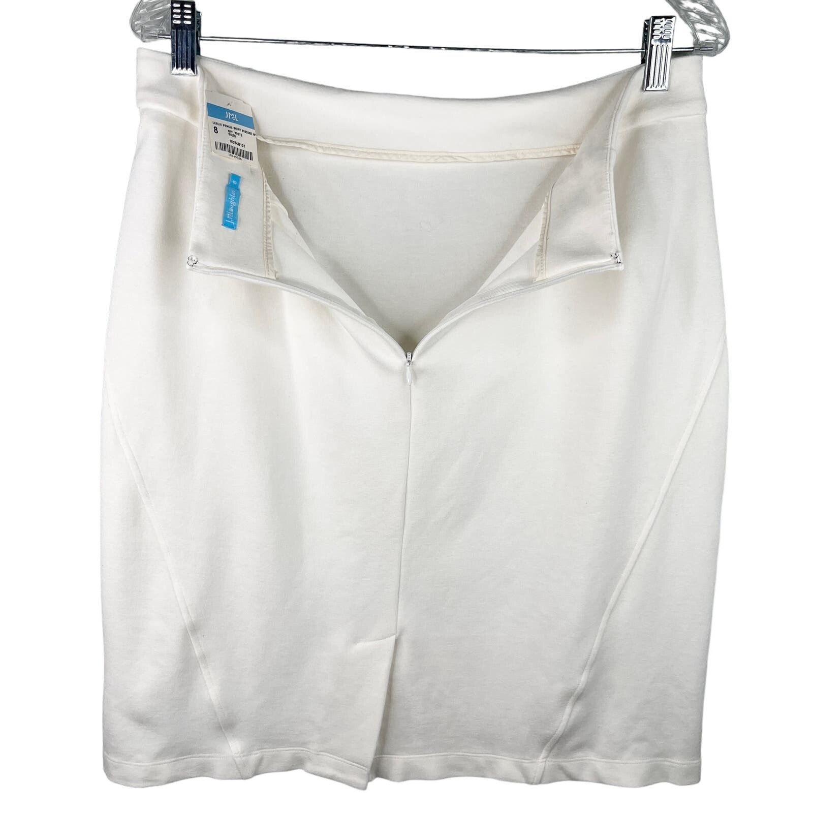 J.McLaughlin J McLaughlin Leslie Pencil Skirt 8 Off White Stretch New Size 30" / US 8 / IT 44 - 4 Thumbnail