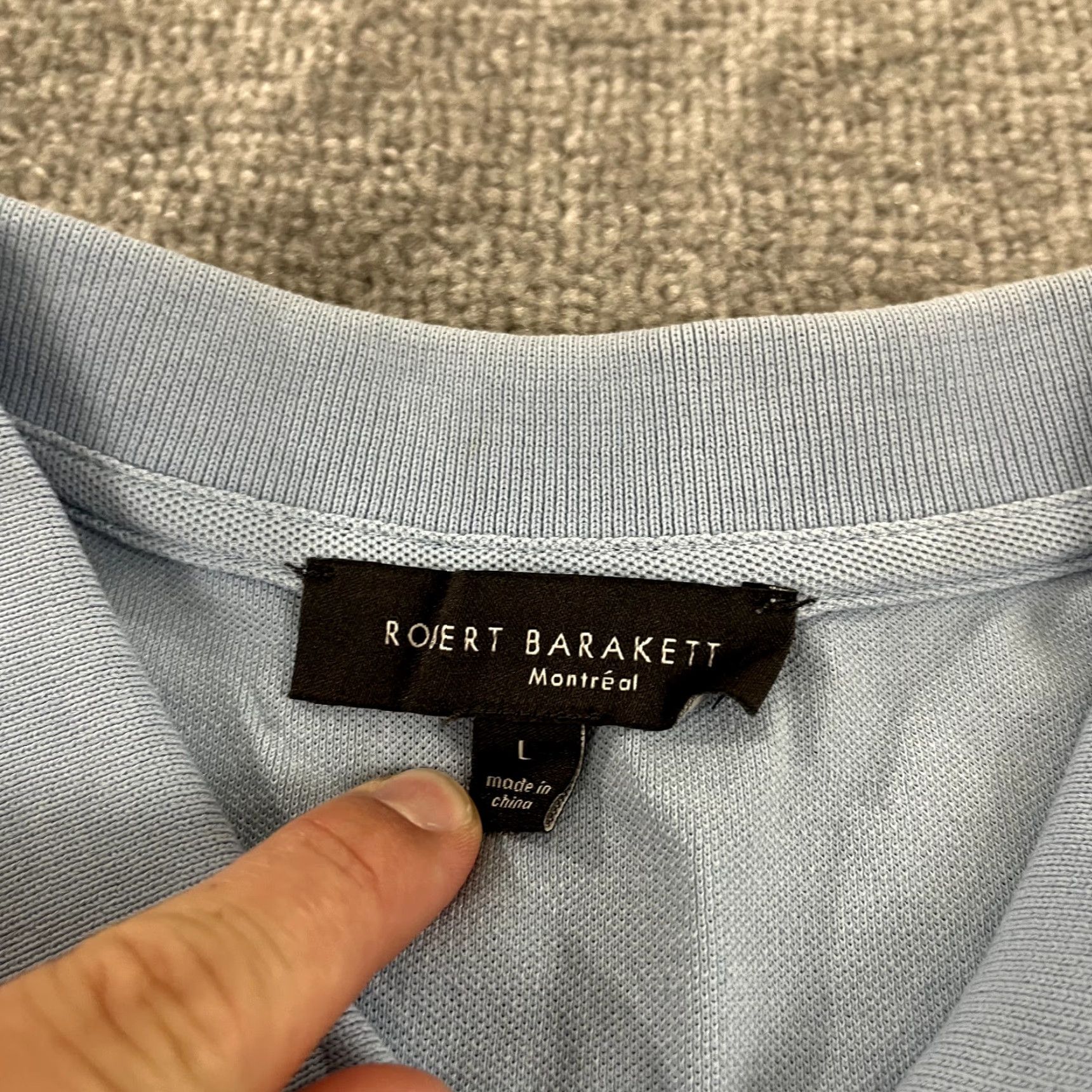 Vintage Robert Barakett Polo Shirt Mens Large Clearwater Blue Collared Casual S/S Read Size US L / EU 52-54 / 3 - 4 Thumbnail