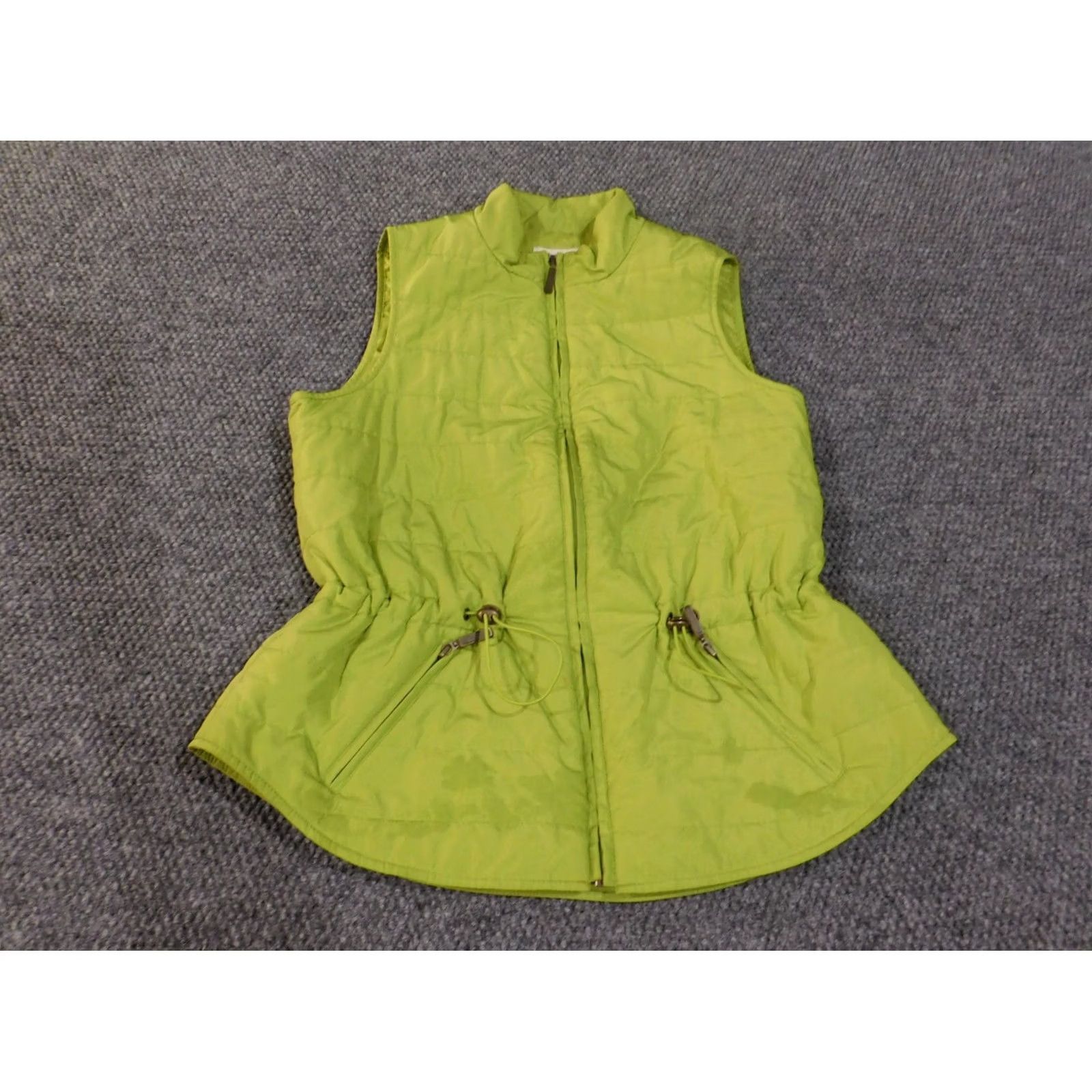 Coldwater Creek Coldwater Creek Vest Women Medium Green Zip Lined Polyester Softshell Puffer Jacket Hip Hop Style Size M / US 6-8 / IT 42-44 - 4 Thumbnail