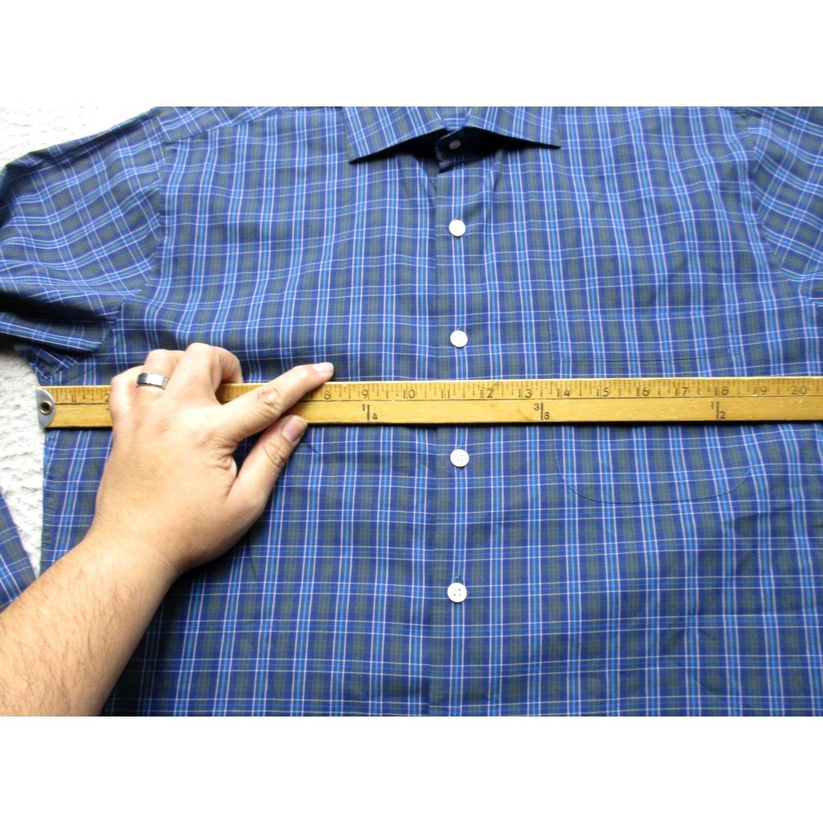 Peter Millar Peter Millar Shirt Mens Medium Blue Plaid Long Sleeve Stretch Button Up Casual Size US M / EU 48-50 / 2 - 7 Thumbnail