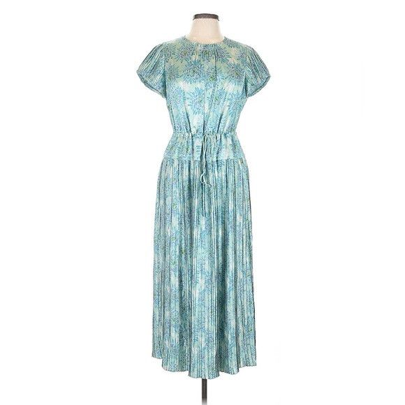 Rebecca Taylor Rebecca Taylor Blue & Green Floral Maxi Dress Size XS / US 0-2 / IT 36-38 - 1 Thumbnail
